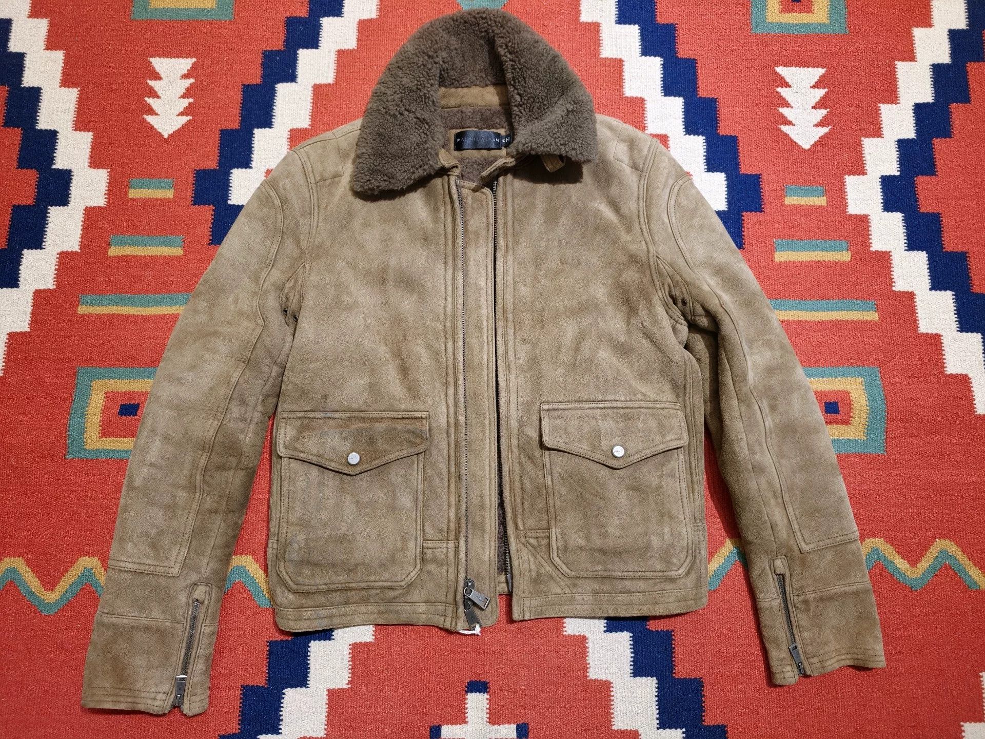Ralph Lauren Black Label RRL Black Label Fur-Lined Leather Jacket Size US M / EU 48-50 / 2 - 1 Thumbnail