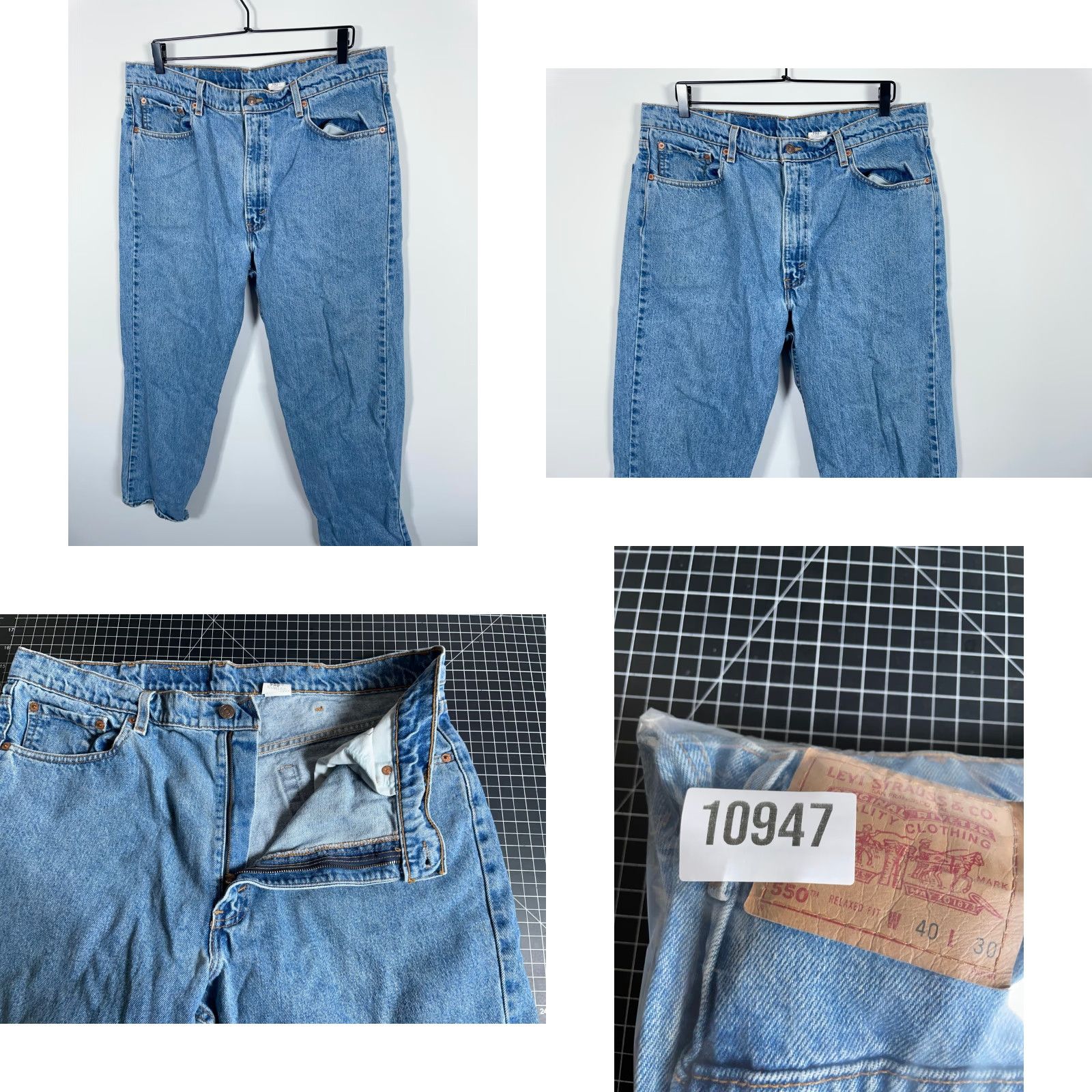 Levi's VINTAGE Levi's 550 Jeans Mens 38 x 29 Blue Denim 90s Retro Relaxed Fit 40/30 Batwing Tag Size US 38 / EU 54 - 10 Thumbnail