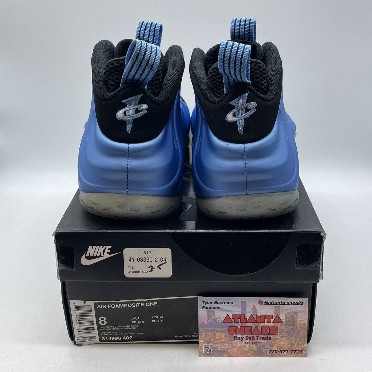 Nike Air foamposite one university blue Size US 8 / EU 41 - 3 Thumbnail