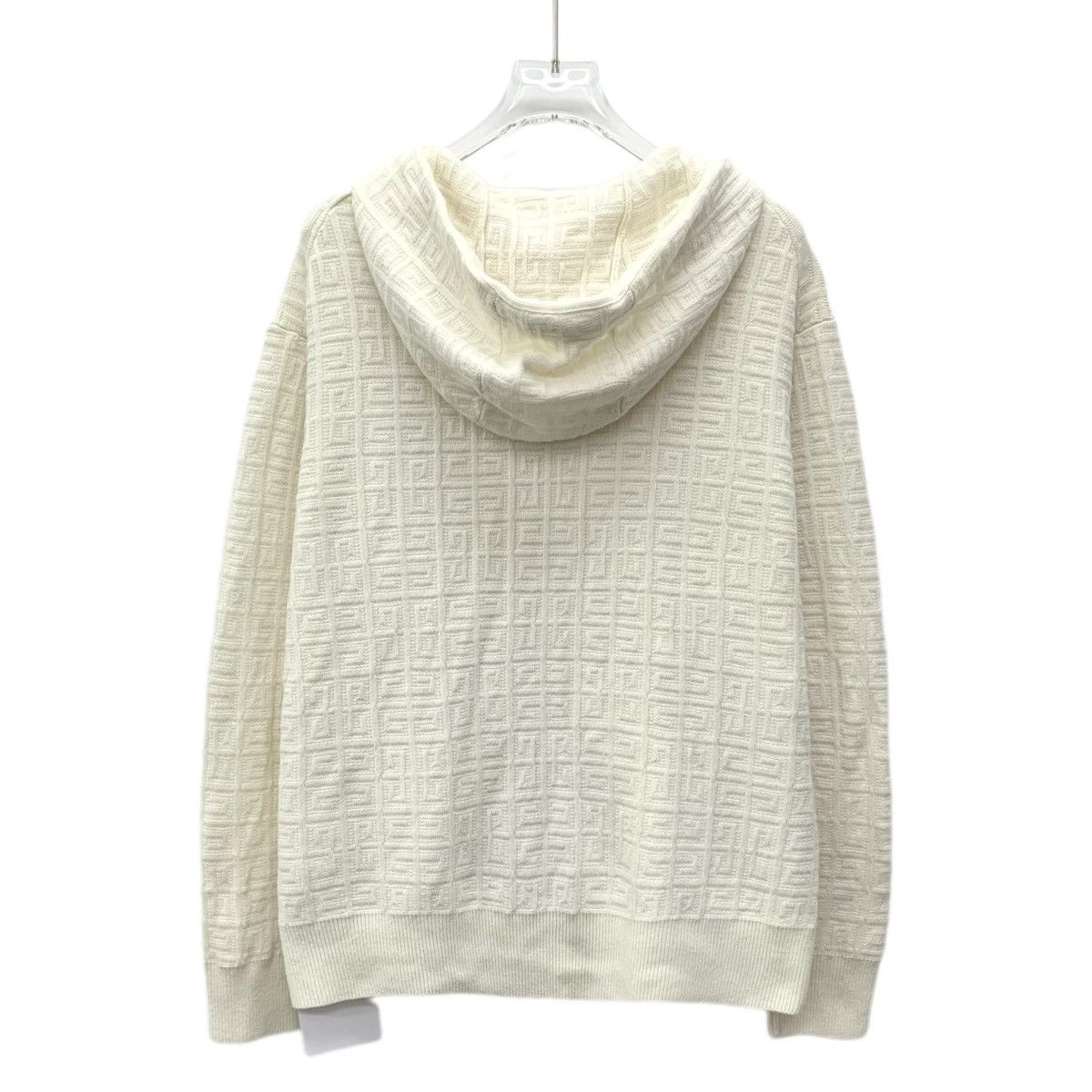 Givenchy Givenchy beige full print cashmere knit jacket Size S / US 4 / IT 40 - 2 Thumbnail