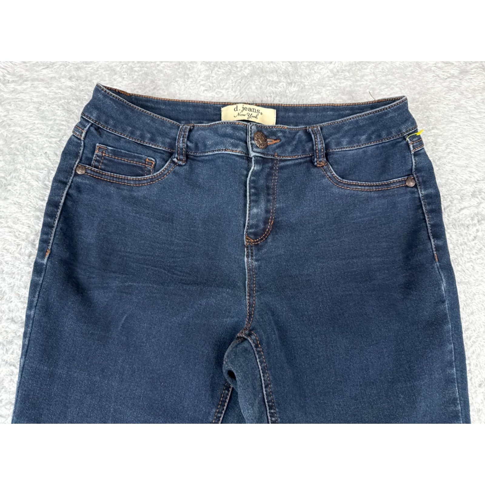 Vintage D.Jeans Jeans Womens 6P Blue Denim Skinny Dark Wash Mid Rise Cotton Blend 28x28 Size 28" / US 6 / IT 42 - 4 Thumbnail