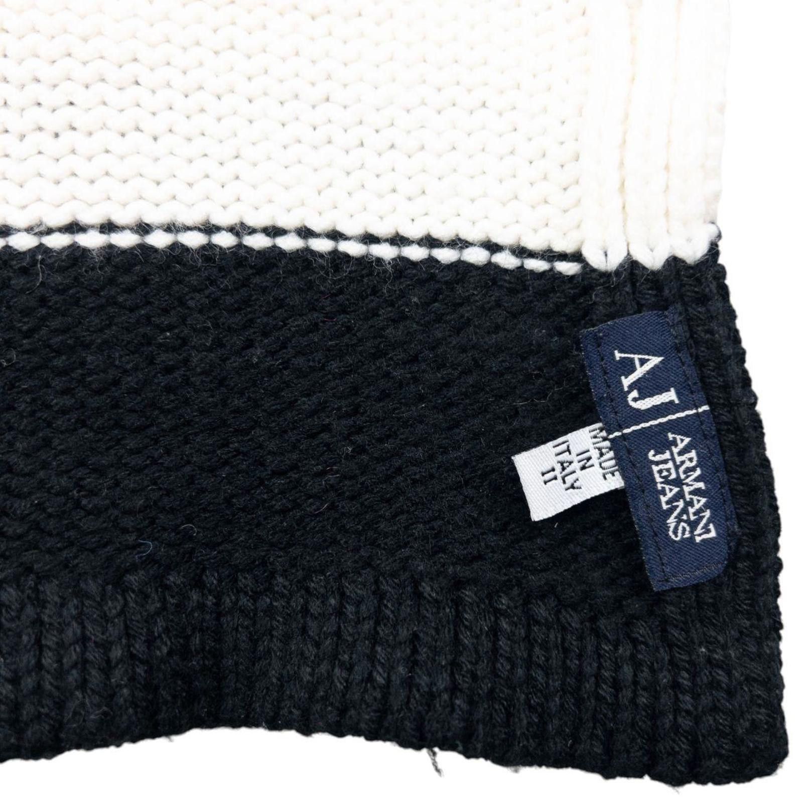 Other Vintage Armani Jeans Striped Knit Scarf Size ONE SIZE - 6 Thumbnail