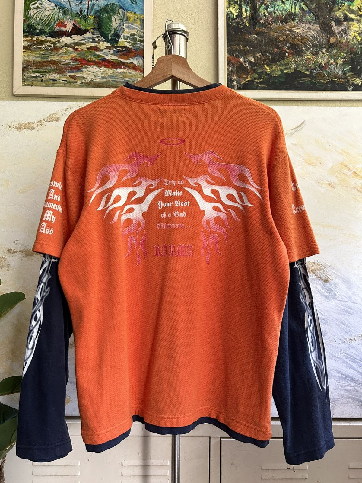 If Six Was Nine Y2k Affliction Fire Long Sleeve Size US M / EU 48-50 / 2 - 1 Thumbnail