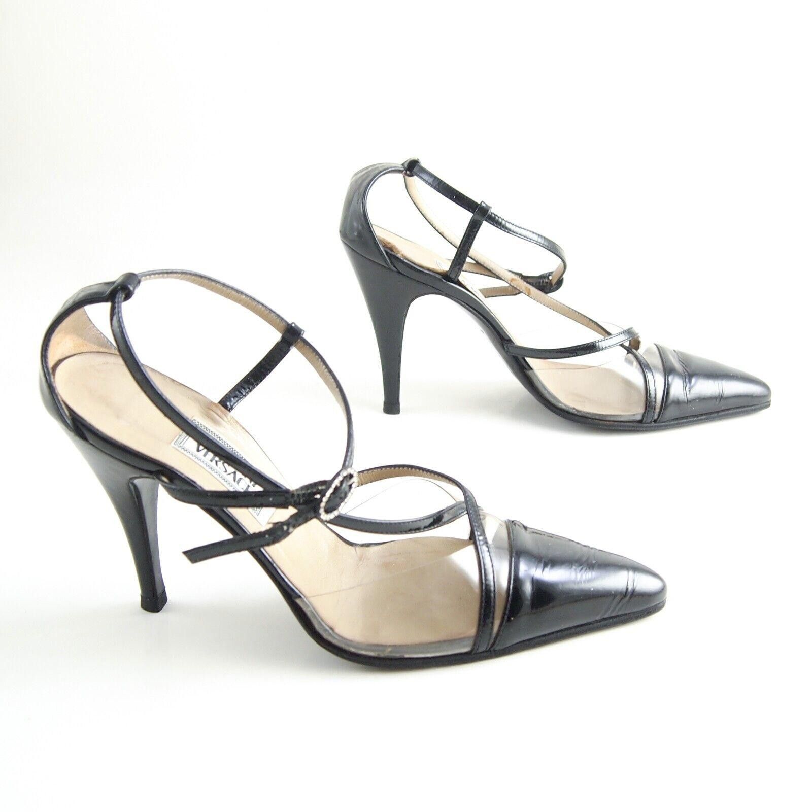 Versace Gianni Versace Strappy Sandals Black Pat Leather US 6.5 36.5 Size US 6.5 / IT 36.5 - 5 Thumbnail