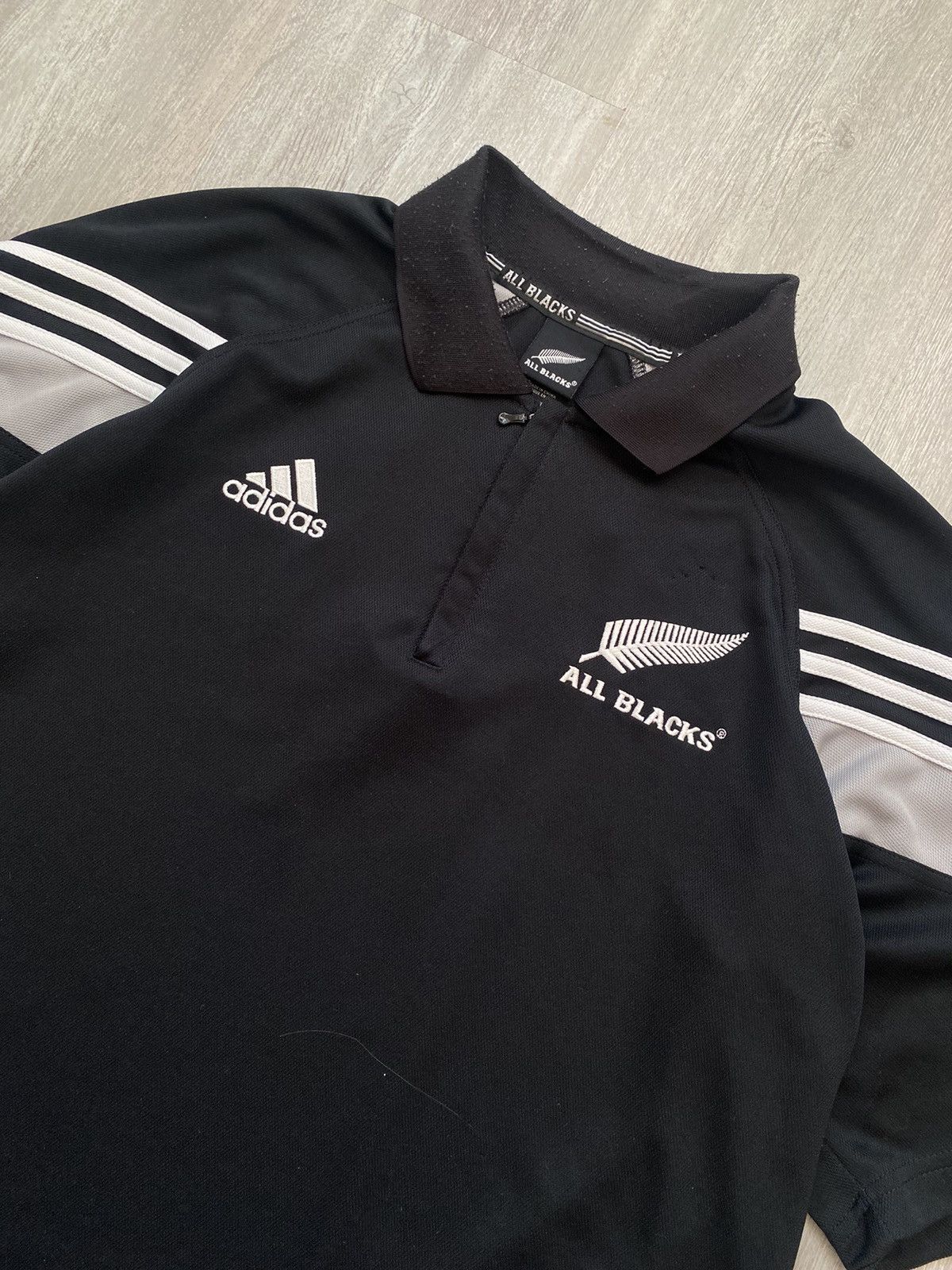Adidas Vintage Adidas All Blacks New Zealand Rugby jersey y2k Size US L / EU 52-54 / 3 - 3 Thumbnail