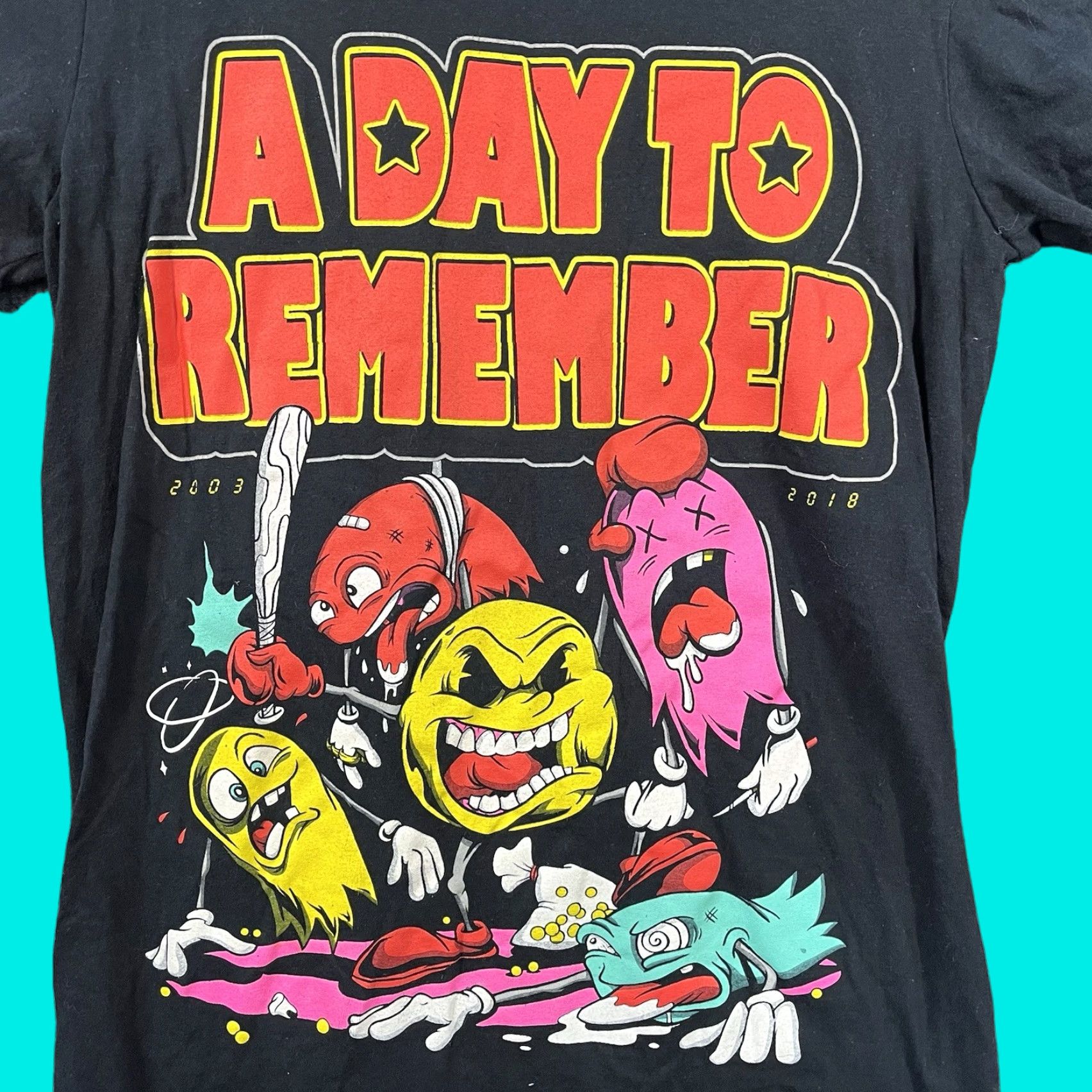 Vintage A Day To Remember Band T Shirt Pac-Man Keep Running Your Mouth S Black Men Short Sleeve T-Shirt Pop / Unbranded Mens Small Size US S / EU 44-46 / 1 - 1 Thumbnail