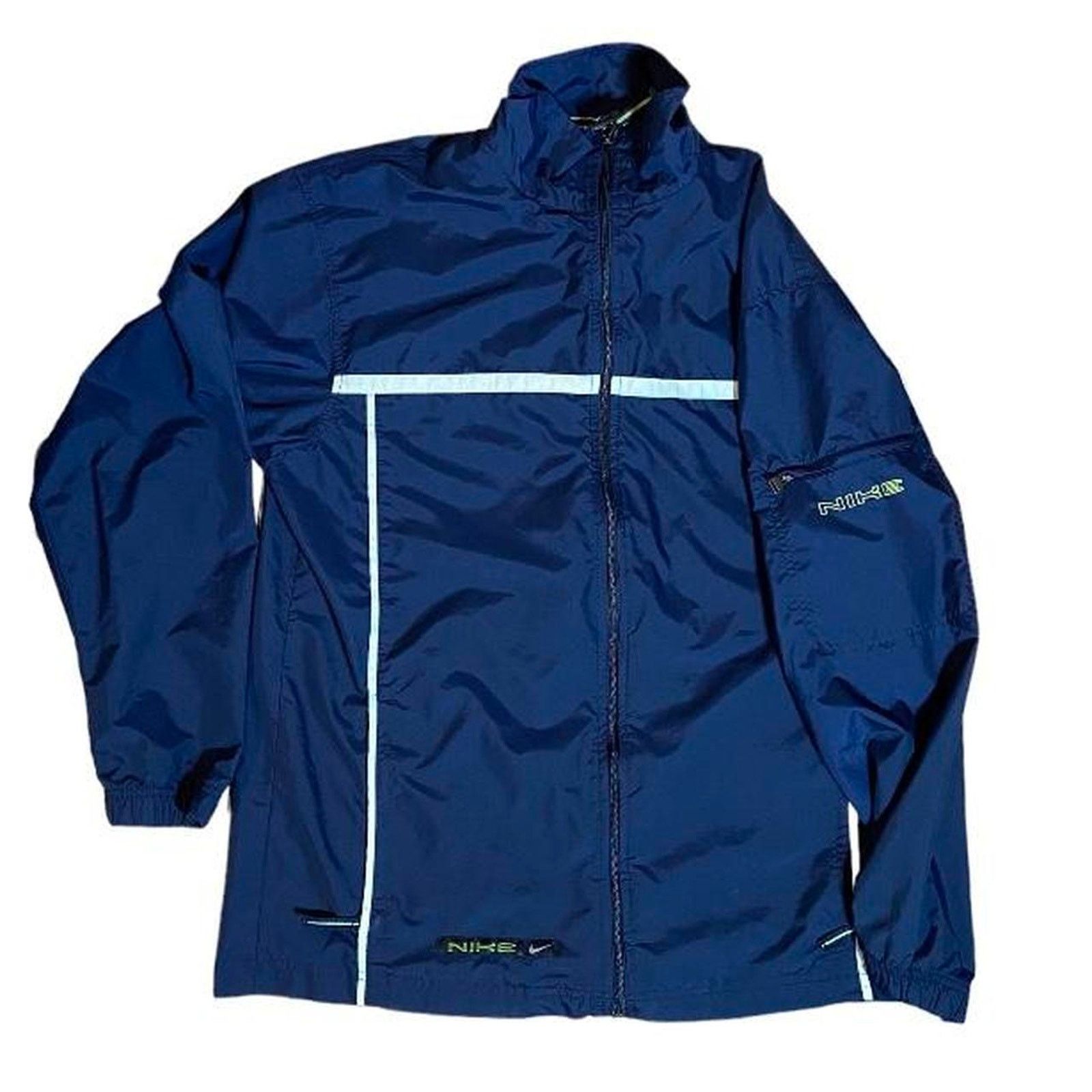 Nike Y2k nike zip up windbreaker navy Size US M / EU 48-50 / 2 - 1 Thumbnail