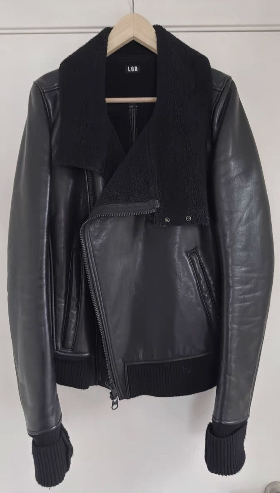 Le Grande Bleu (L.G.B.) LGB, Shearling Leather Jacket Size US M / EU 48-50 / 2 - 1 Thumbnail