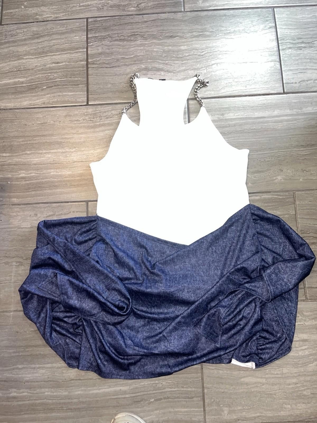 Issey Miyake NWT Micas White Chain Straps Racingback Tank Top Size 2XL Size XXL / US 16-18 / IT 52-54 - 5 Thumbnail