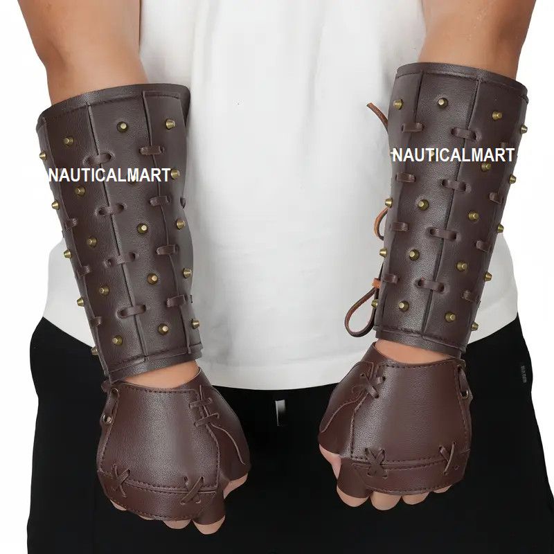 Other Viking Knight Faux Leather Arm Guards Size ONE SIZE - 2 Thumbnail