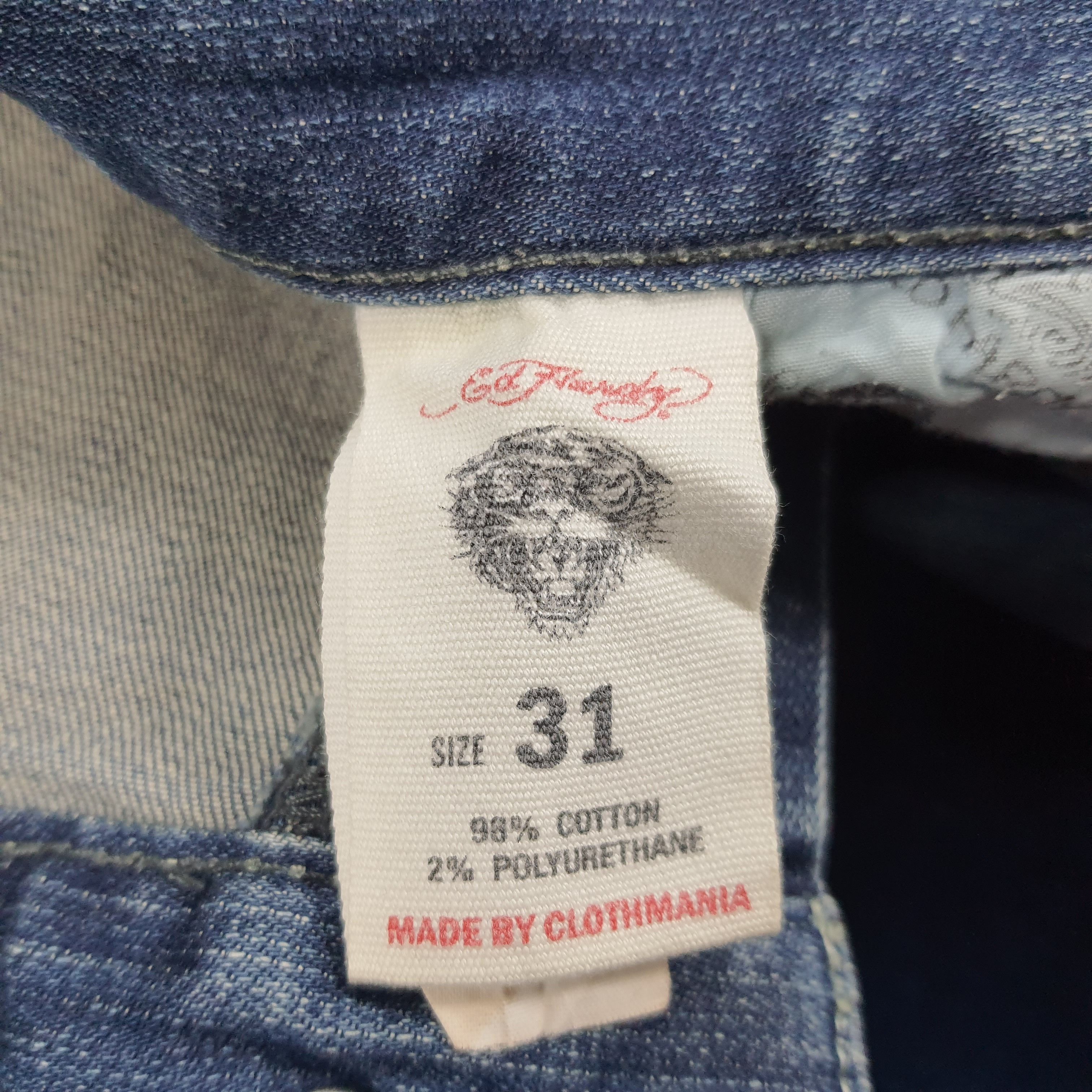 Ed Hardy × Vintage Vintage Ed Hardy Love Kills Slowly Embroidered Jeans Size US 31 - 7 Thumbnail