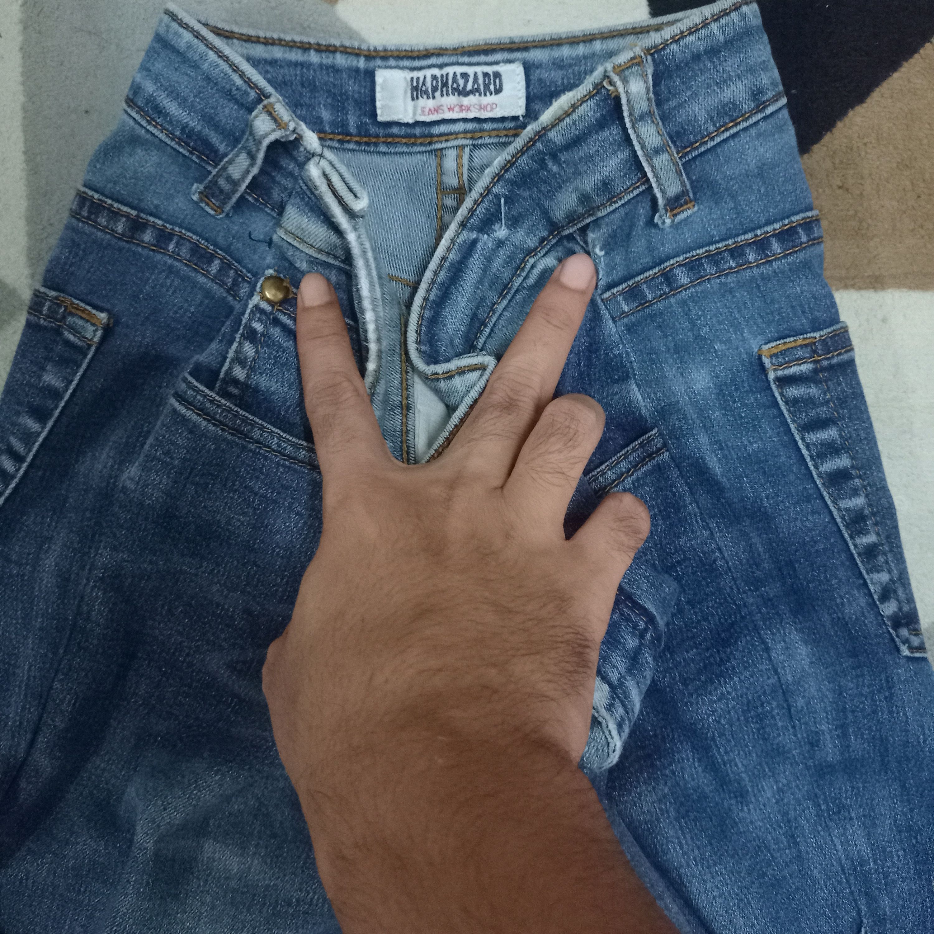 Japanese Brand Vintage Japanese Brand Blue Wash Flare Jeans Size 29" - 7 Thumbnail