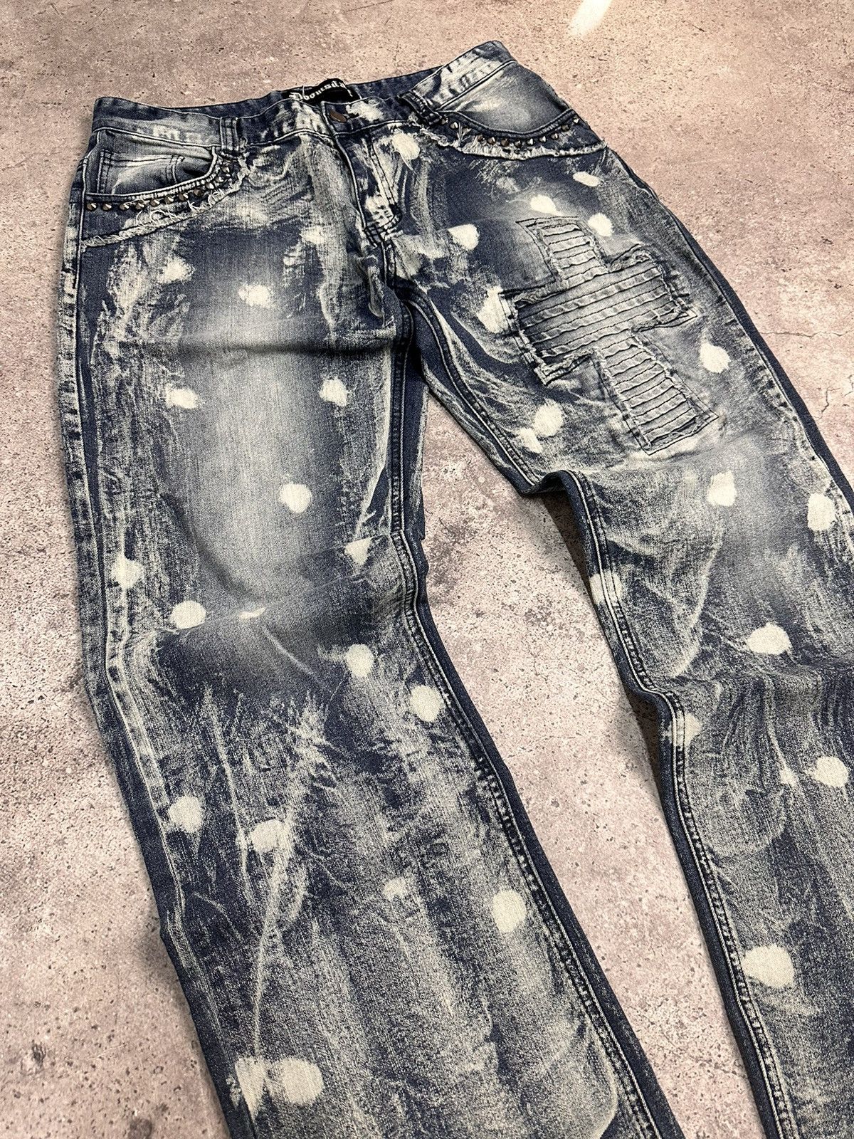 Tornado Mart Vintage Gothic Cargo pants Ed Hardy style Chrome Chest Y2K Size US 34 / EU 50 - 5 Thumbnail