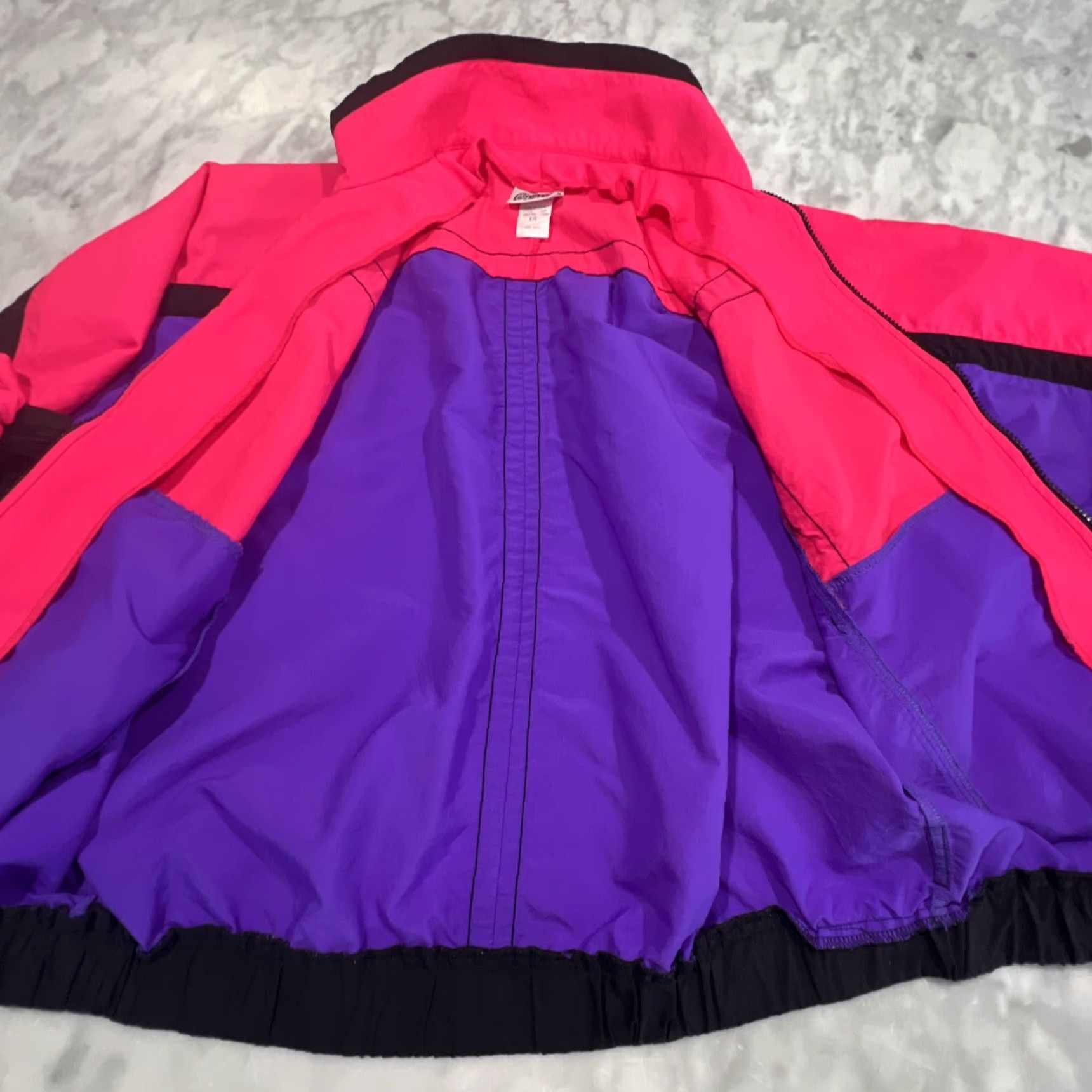 Catalina VINTAGE Sporting Life By Catalina Windbreaker XS Men Pink Purple Black Zip USA Adults XS Sportswear/Beach 1980s Size US XS / EU 42 / 0 - 7 Thumbnail