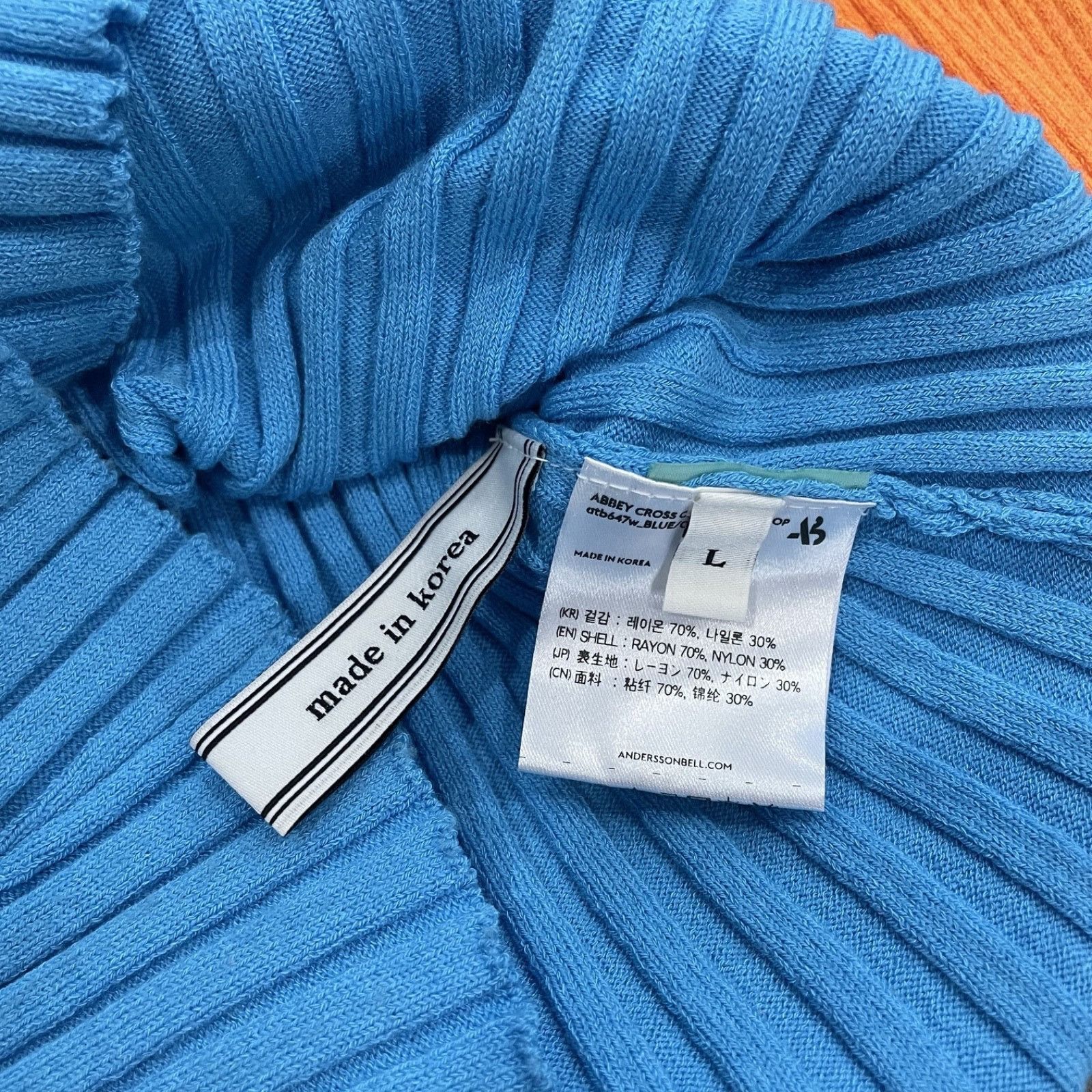 Andersson Bell Andersson Bell Ribbed Knit Rayon Nylon Top 9376AC Size L / US 10 / IT 46 - 5 Thumbnail