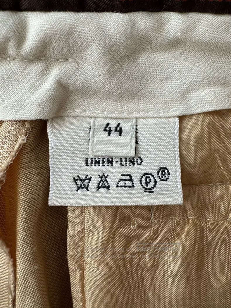 Hermes Hermes Solid Color Linen Straight Nine Pants, Khaki Size 28" / US 6 / IT 42 - 8 Thumbnail