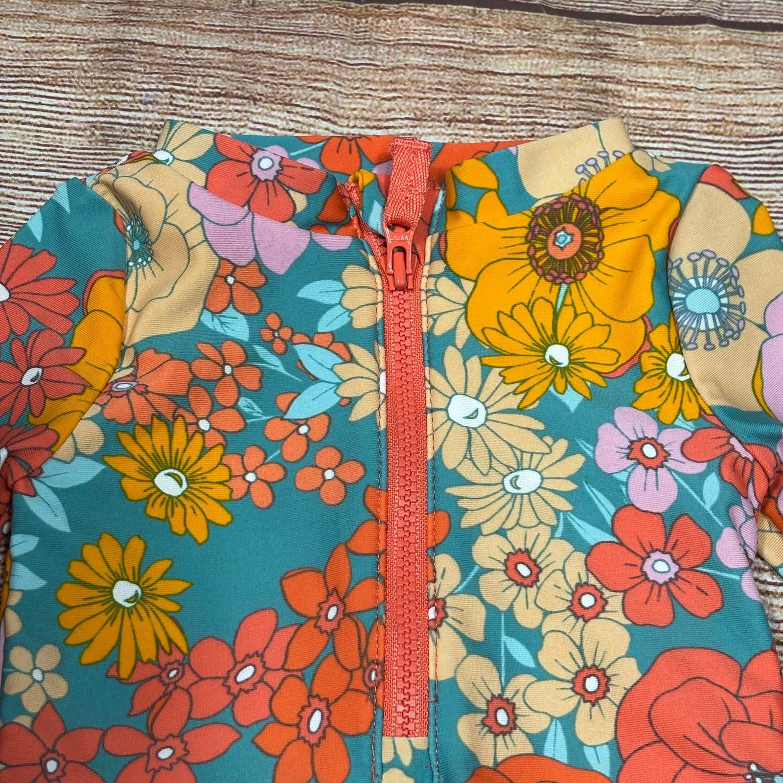Other Carter's 3 Month Floral Long Sleeve Swimsuit Size ONE SIZE - 2 Thumbnail