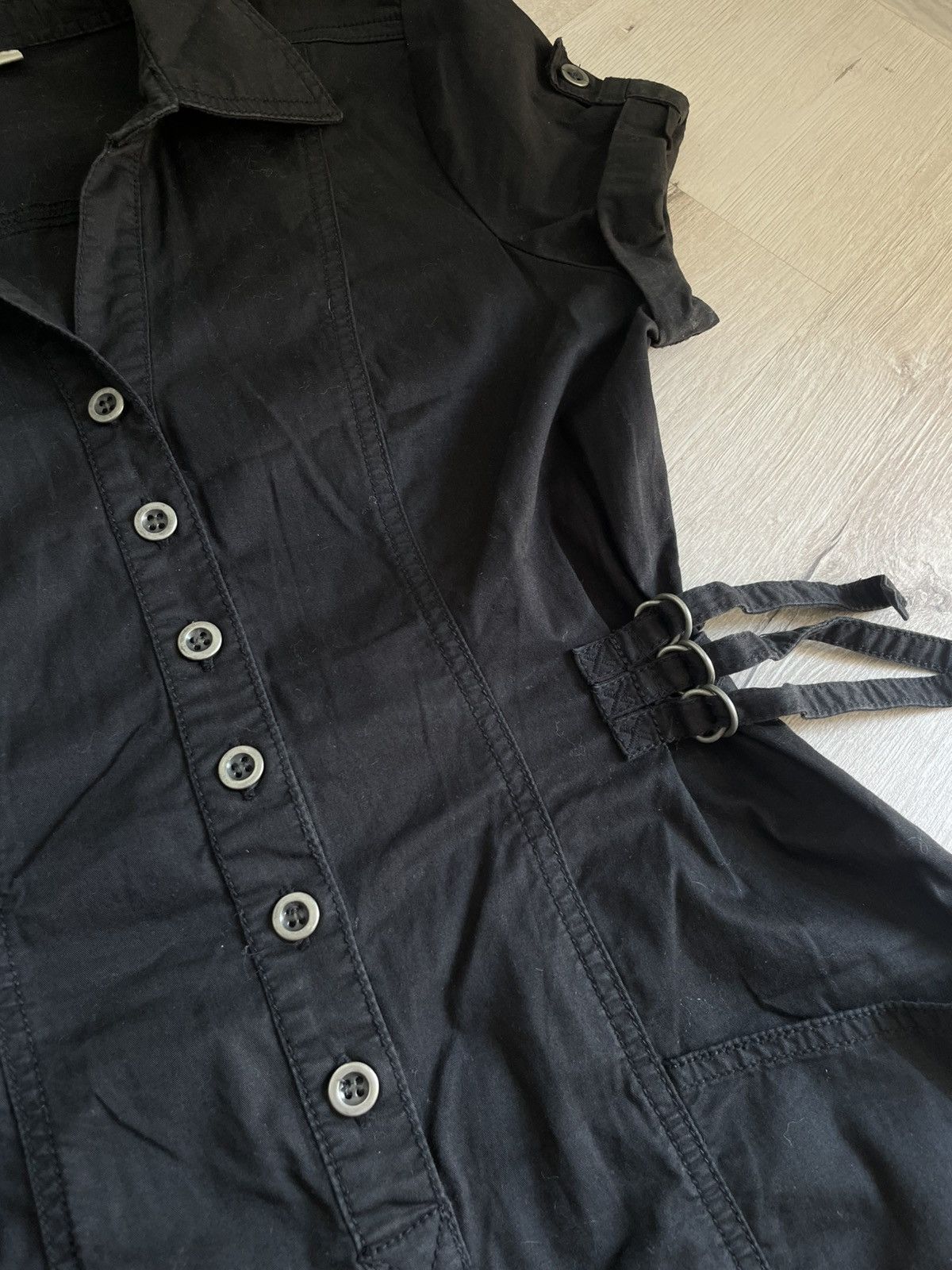Seditionaries Vintage Y2k Abstract Mini Dress With Straps 2000s Cargo Punk Size M / US 6-8 / IT 42-44 - 10 Thumbnail