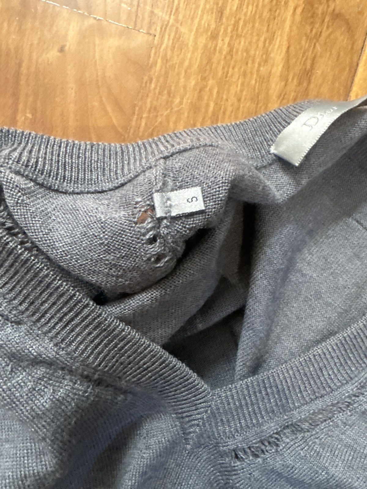Dior Dior Homme AW07 “Navigate” Distressed V-Neck WoolSweater