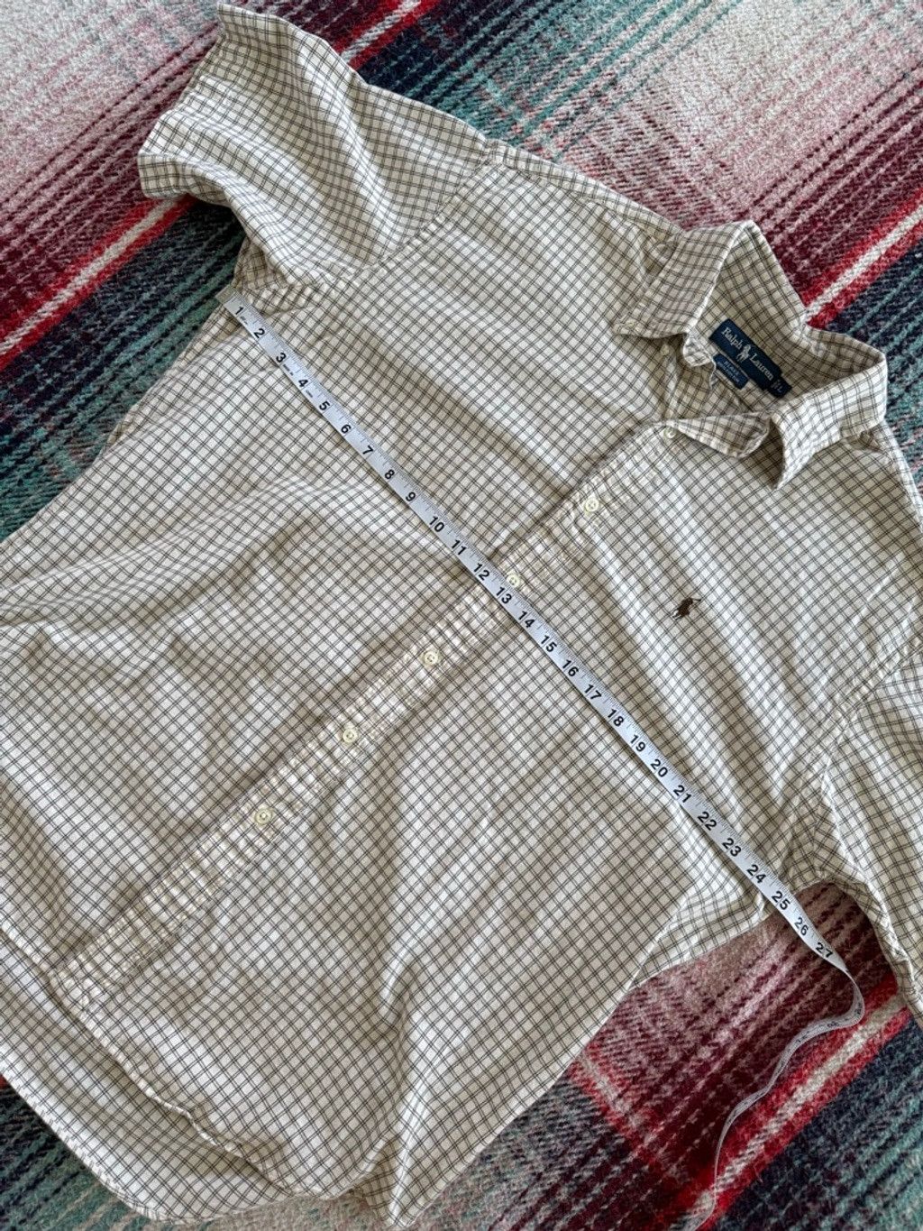 Ralph Lauren Ralph Lauren Casual Button Down Shirt L Beige Brown Plaid Size US L / EU 52-54 / 3 - 6 Thumbnail