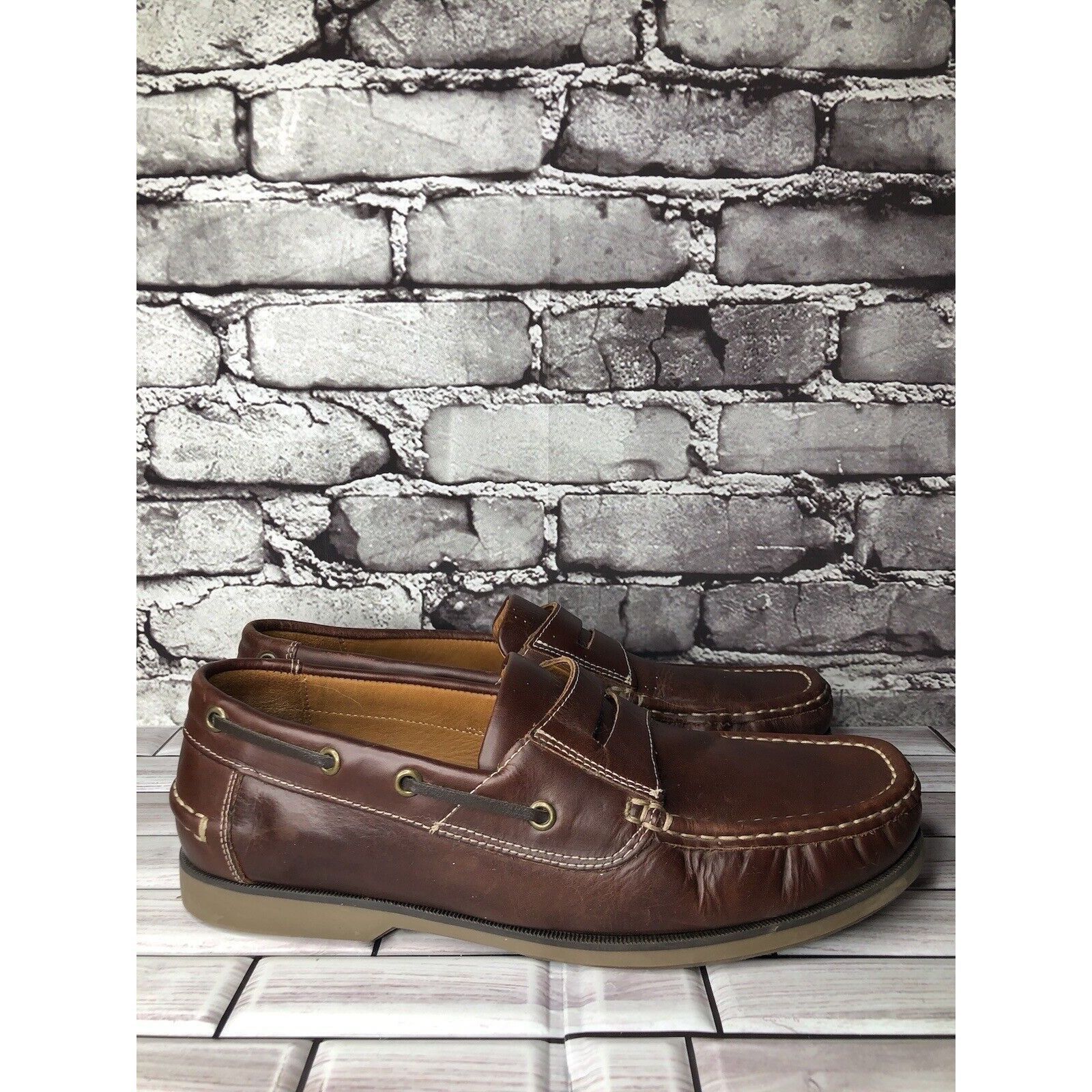 Windsor Smith Samuel Windsor Brown Leather Penny Loafers Casual Boat Shoes Size US 9.5 / EU 42-43 - 14 Thumbnail