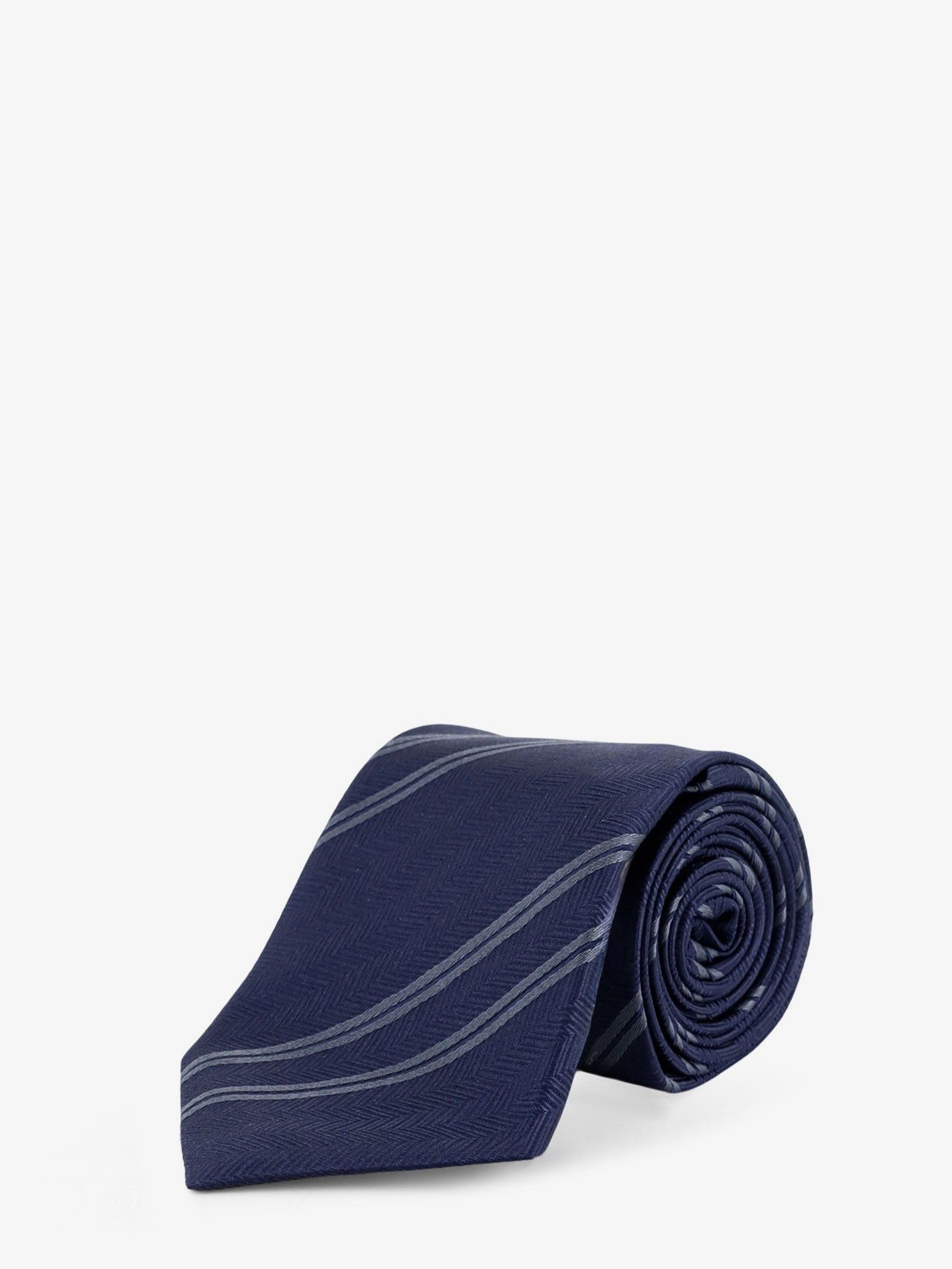 Brunello Cucinelli Regimental Motif Silk Tie Size ONE SIZE - 1 Thumbnail