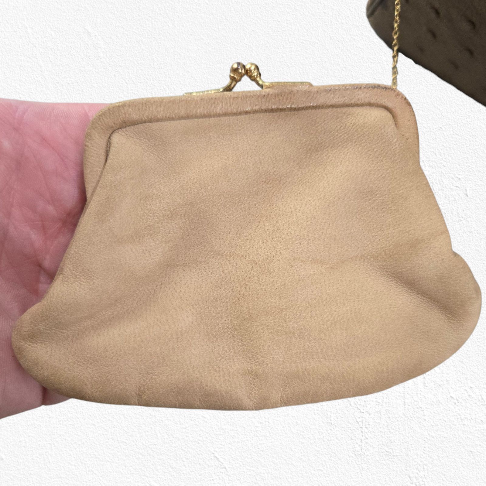 Vintage 1950s Genuine Ostrich Leather Top Handle Purse Size ONE SIZE - 16 Thumbnail