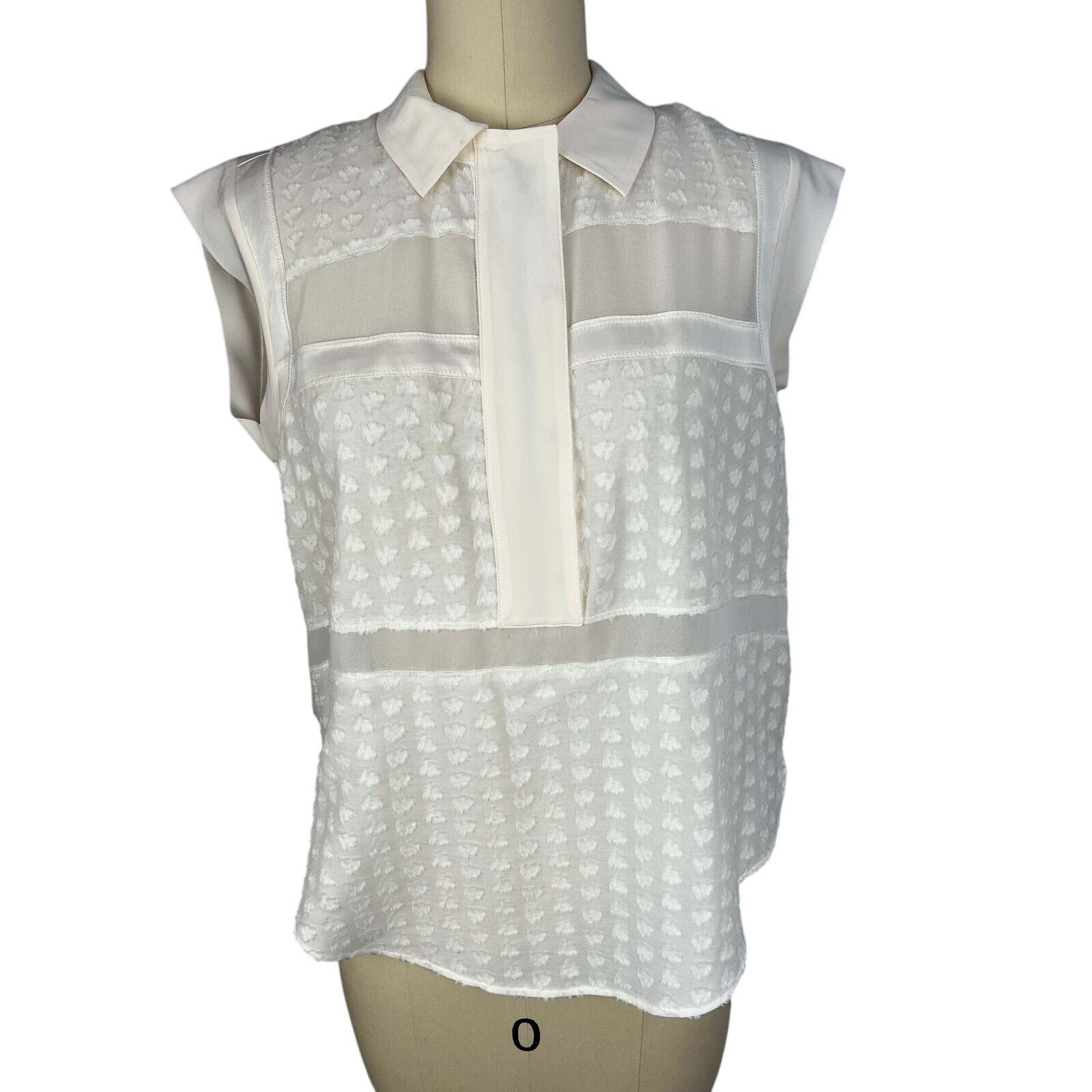 Rebecca Taylor Rebecca Taylor Clip Collar Top sz 0 Size XS / US 0-2 / IT 36-38 - 4 Thumbnail