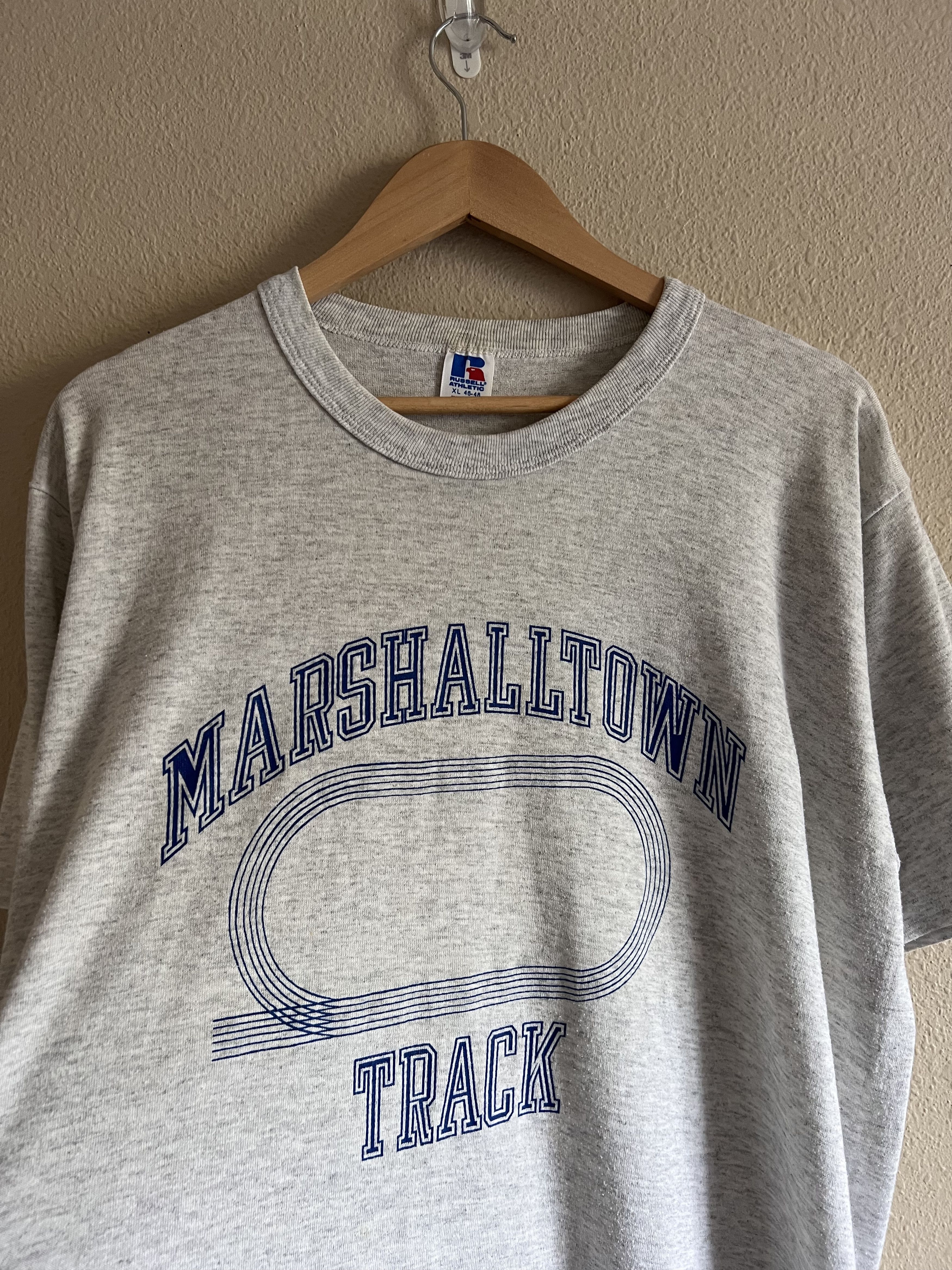 Russell Athletic Vintage 90s Russell Athletic Marshalltown Track Tee Size US XL / EU 56 / 4 - 1 Thumbnail