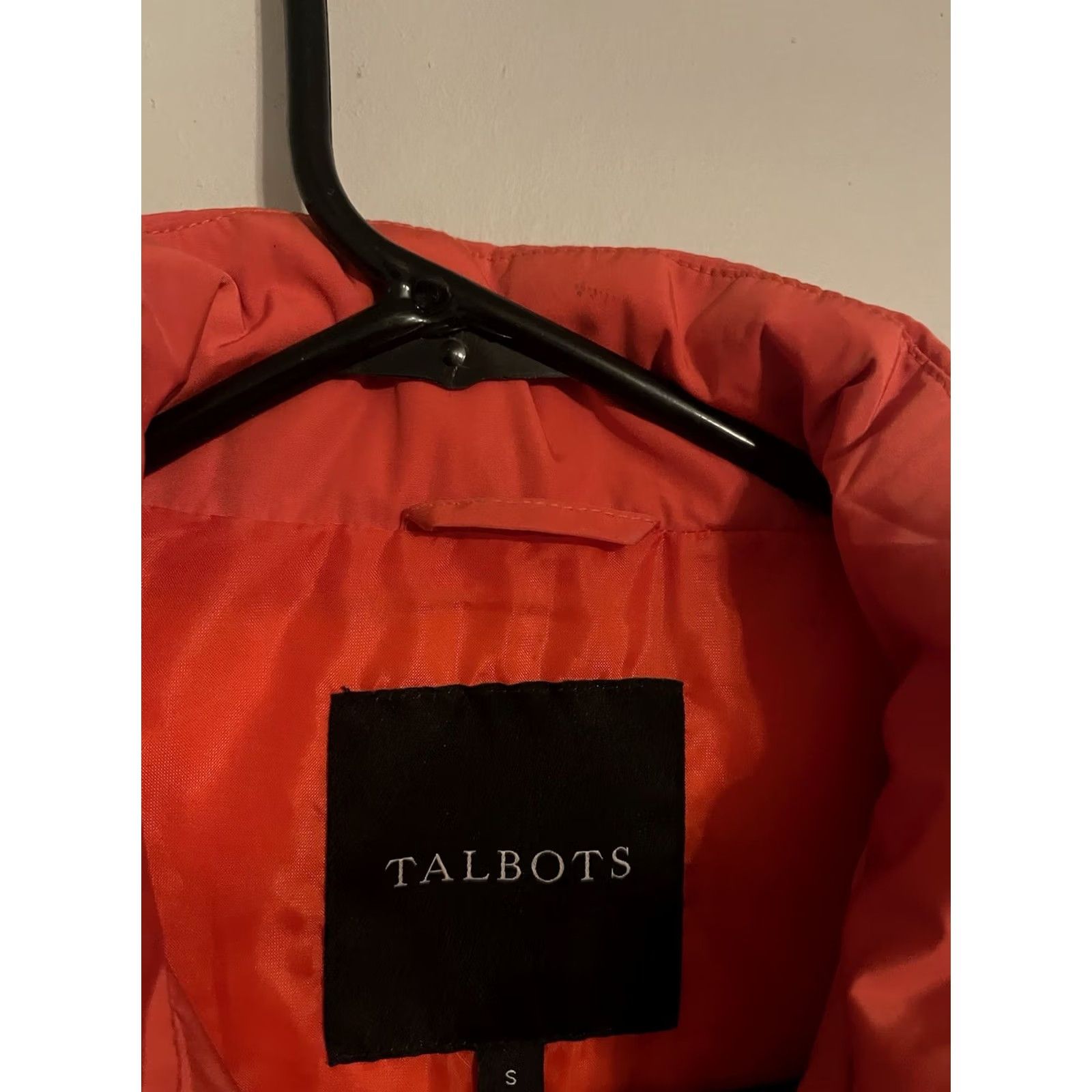 Talbots Talbots Puffer Vest Orange Insulated Ruffle Placket Down Fill Womens Small Size S / US 4 / IT 40 - 3 Thumbnail