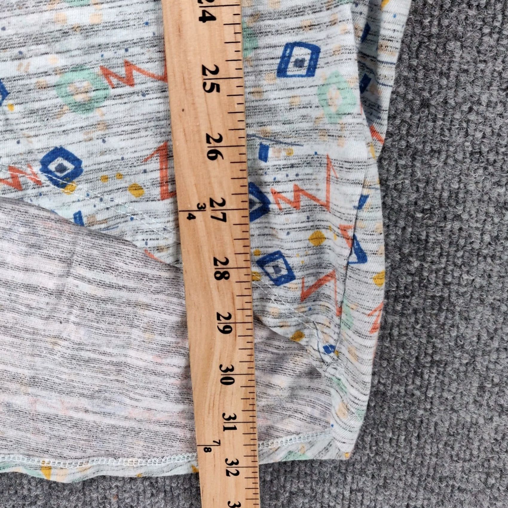 Vintage LuLaRoe T-Shirt Womens 2XS Gray Simply Comfortable Tunic Geometric Hi-Low Size XXS / US 00 / IT 34 - 5 Thumbnail