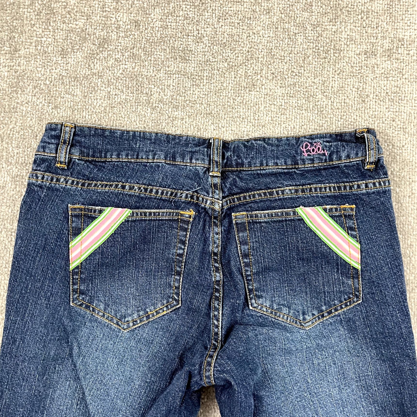 Lilly Pulitzer LILLY PULITZER Jeans Women Size 8 Bootcut Denim 32x32 Blue Embroidered Pockets 90s Preppy Womens Size 30" / US 8 / IT 44 - 4 Thumbnail