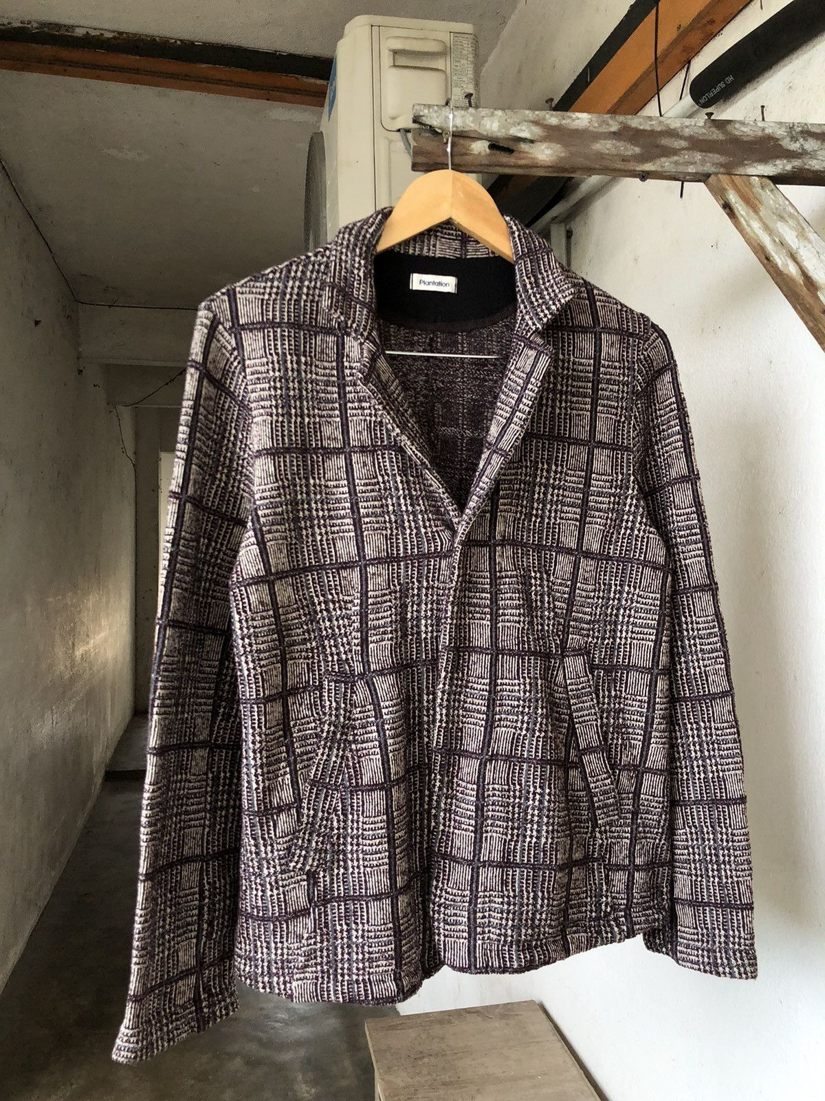Issey Miyake Issey Miyake Plantation Tartan Tweed Cotton Blazer Jacket Size M / US 6-8 / IT 42-44 - 3 Thumbnail