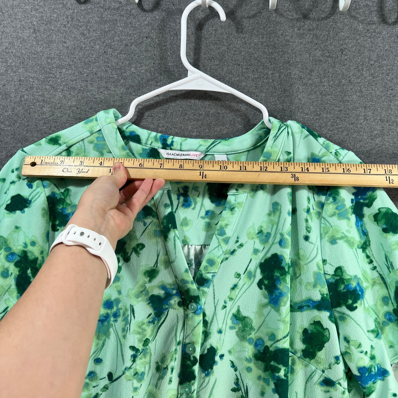 Other Isaac Mizrahi Live! Tall Printed Pebble Knit Dress Green Size XL / US 12-14 / IT 48-50 - 7 Thumbnail