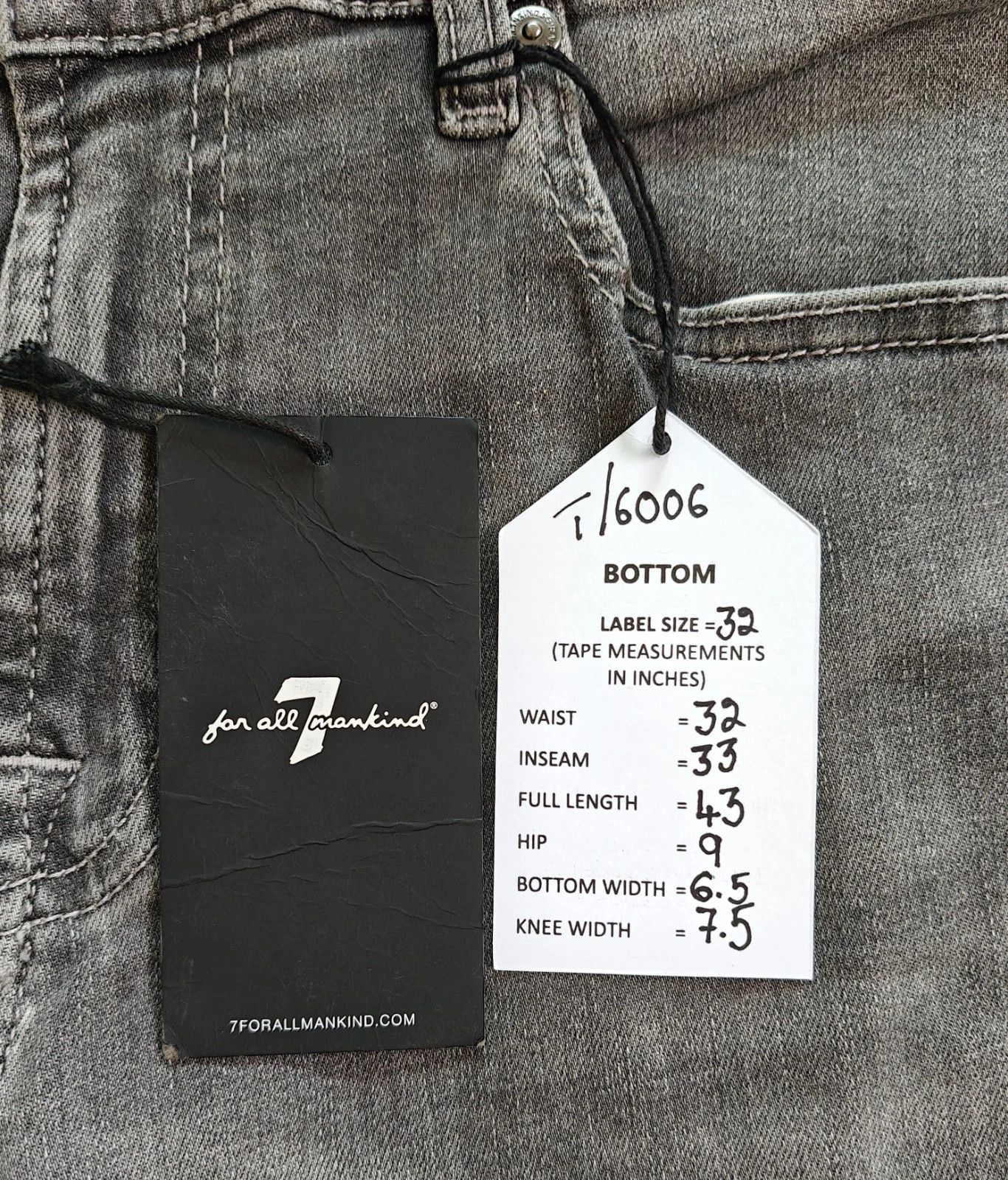 7 For All Mankind 7 For All ManKind SLIMMY TAPEREDJeans T/6006 Size US 32 / EU 48 - 4 Thumbnail