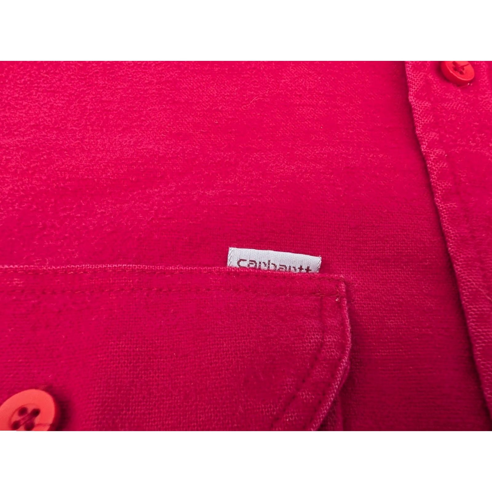 Carhartt VINTAGE Carhartt Rugged Work Shirt Red Heavyweight Canvas Button-Up L Mens 46" Chest 31.5" Length Made in USA 90s Union Made Size US L / EU 52-54 / 3 - 5 Thumbnail