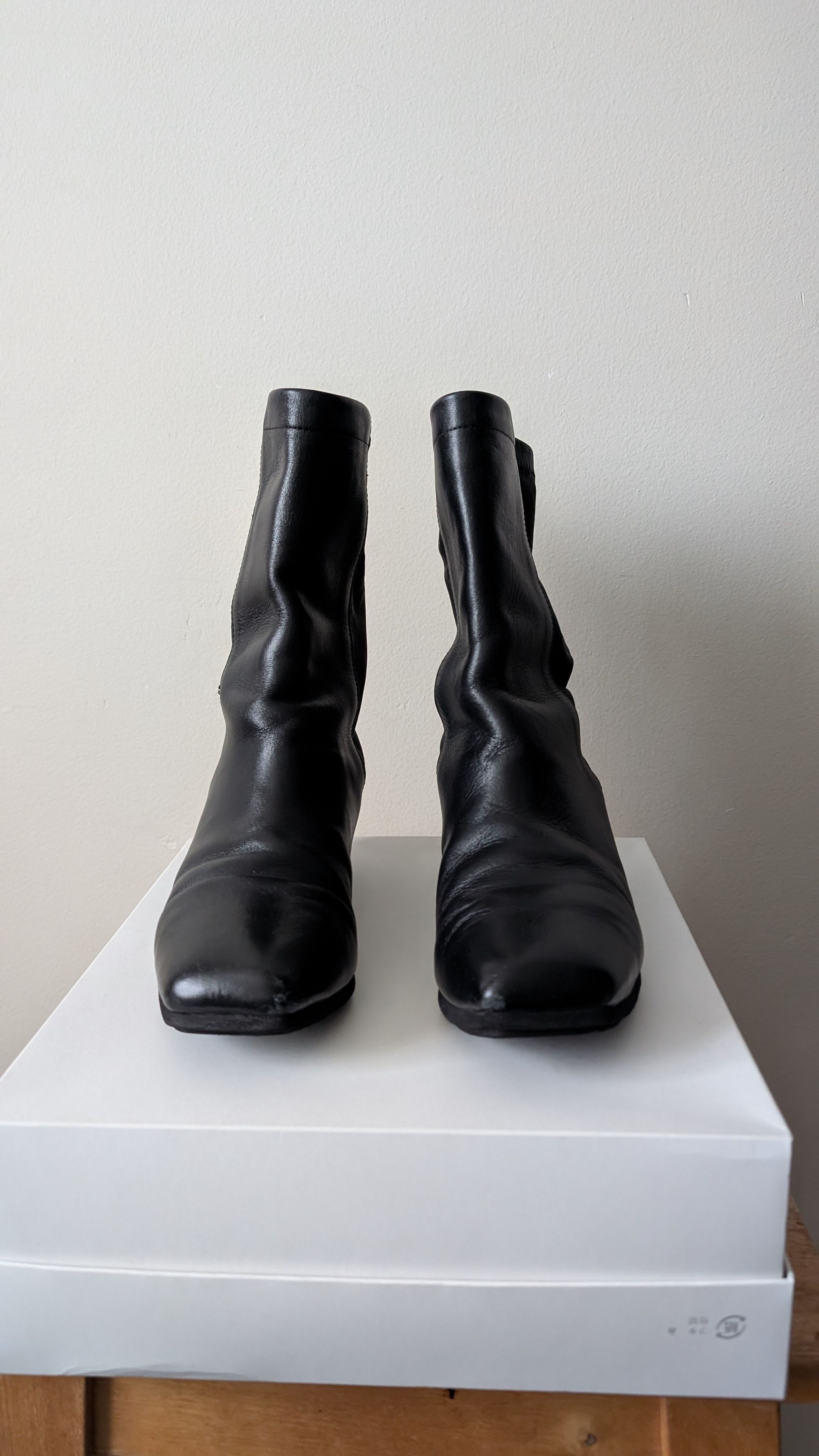 Issey Miyake Rare Issey Miyake Leather In Heel Boots Size US 8 / IT 38 - 3 Thumbnail