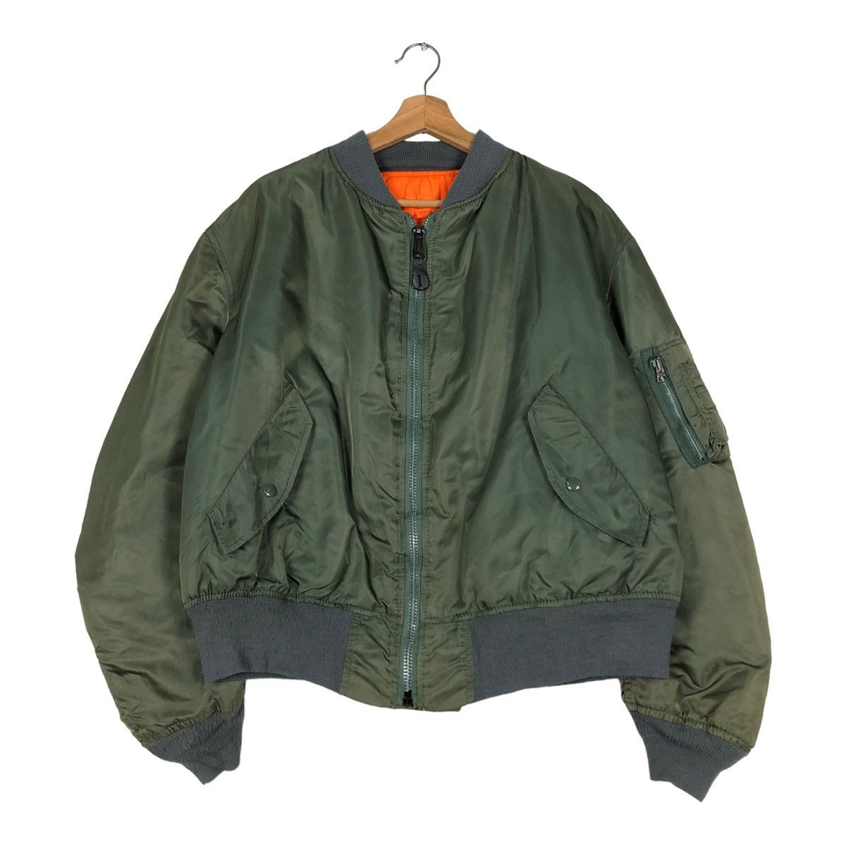 Alpha Industries 🔥VTG REVERSIBLE BOMBER JACKET MA-1 ALPHA INDUSTRIES USA Size US XL / EU 56 / 4 - 3 Thumbnail