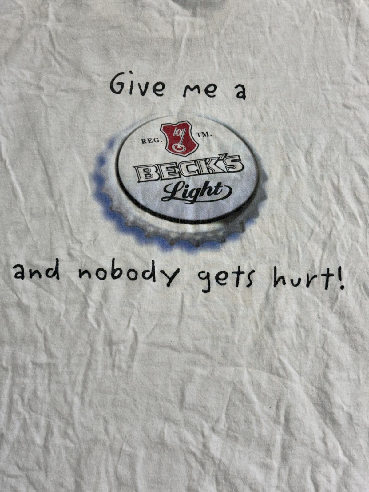 Fruit Of The Loom Beck's Light Beer Promo T-shirt - Launched in 2005 Tee XL Size US XL / EU 56 / 4 - 1 Thumbnail