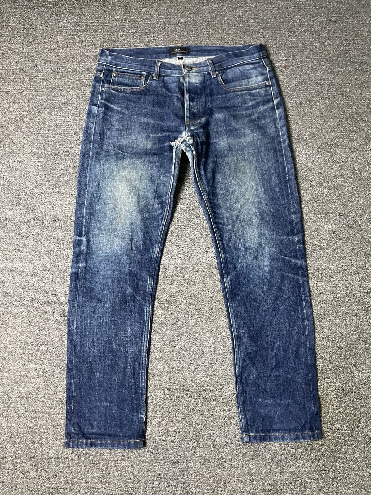 A.P.C Petite New Standard Distressed Denim Jeans (132)