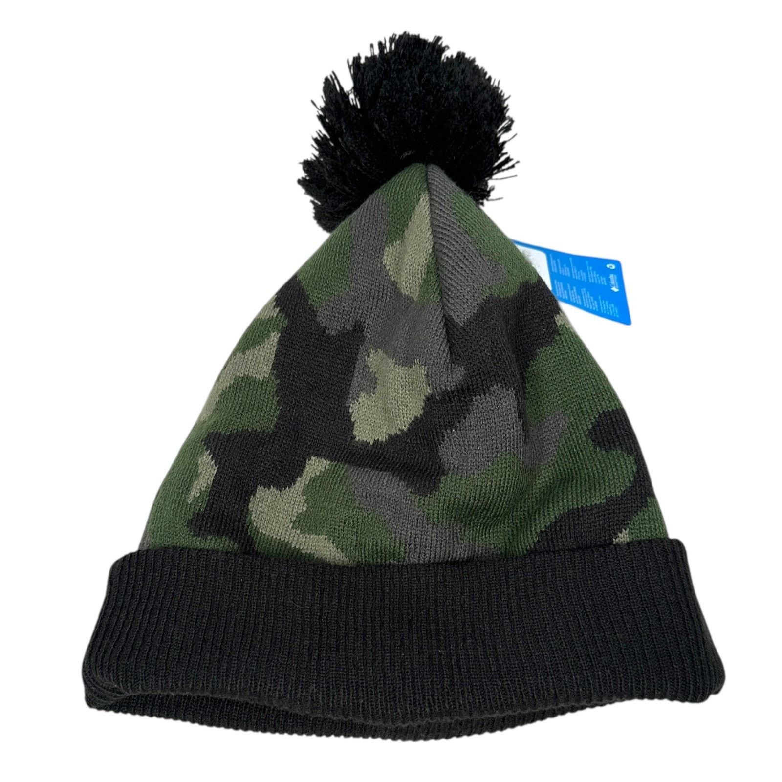 Columbia Columbia Polar Powder II Beanie Hat Unisex OS Green Pom-Pom Size ONE SIZE - 2 Thumbnail