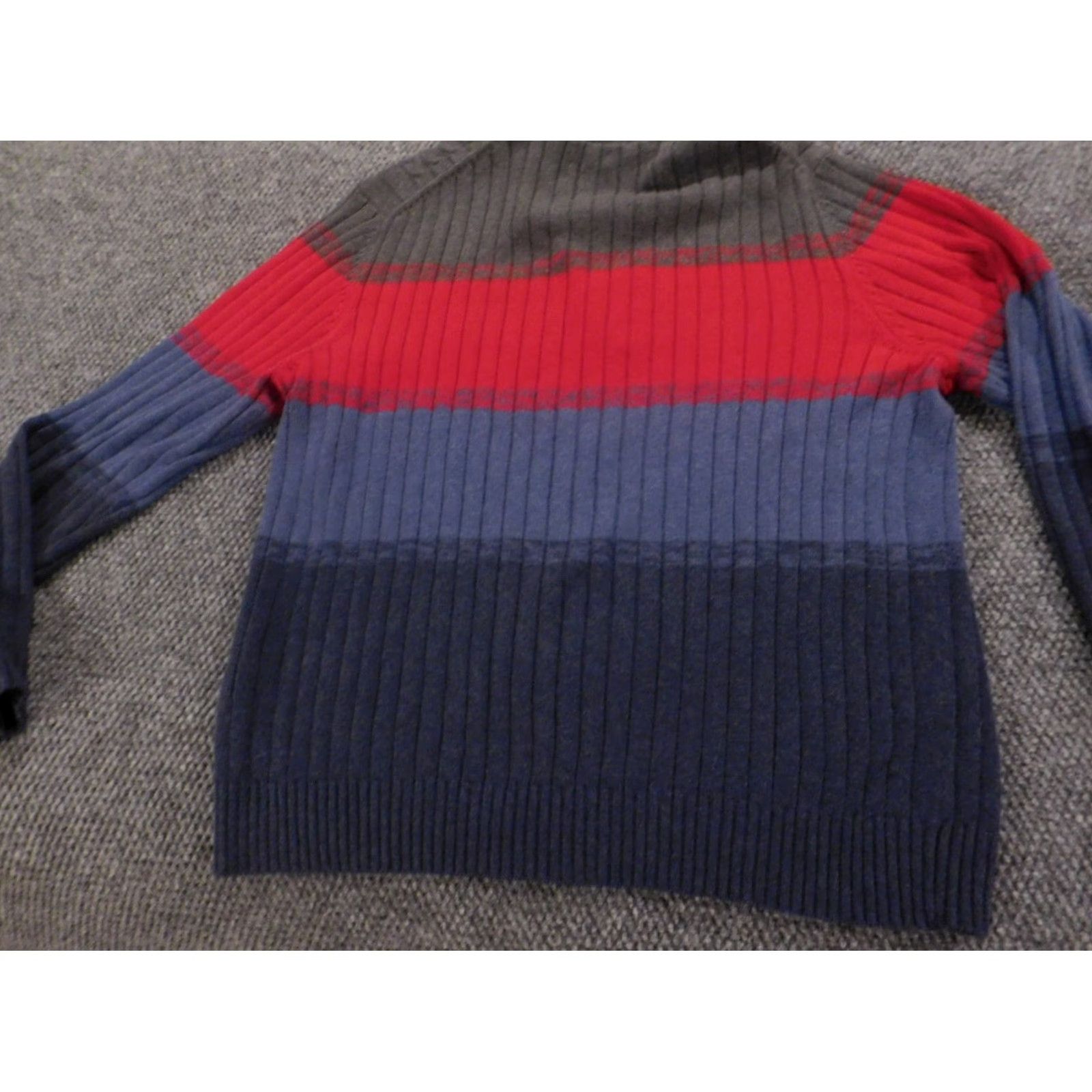Izod IZOD Sweater Pullover Long Sleeve V-Neck Pullover Regular Size L Blue Knit Cotton Zipper Casual Mens Classic - 1/4 Zip (no N/A) Size US L / EU 52-54 / 3 - 7 Thumbnail