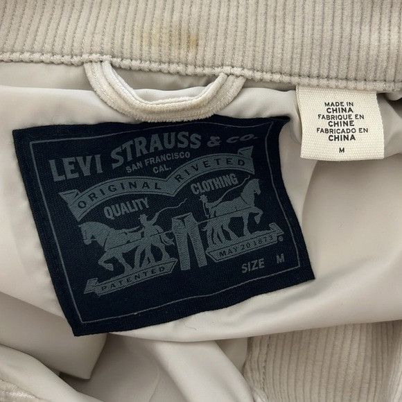 Levi's Levi's Corduroy Cream Button Down Shacket Shirt Jacket Coat Size US M / EU 48-50 / 2 - 9 Thumbnail