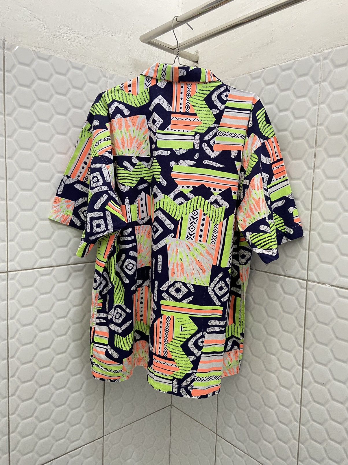 Balenciaga Vintage Balenciaga Printed Open Collar Shirt Size US L / EU 52-54 / 3 - 9 Thumbnail