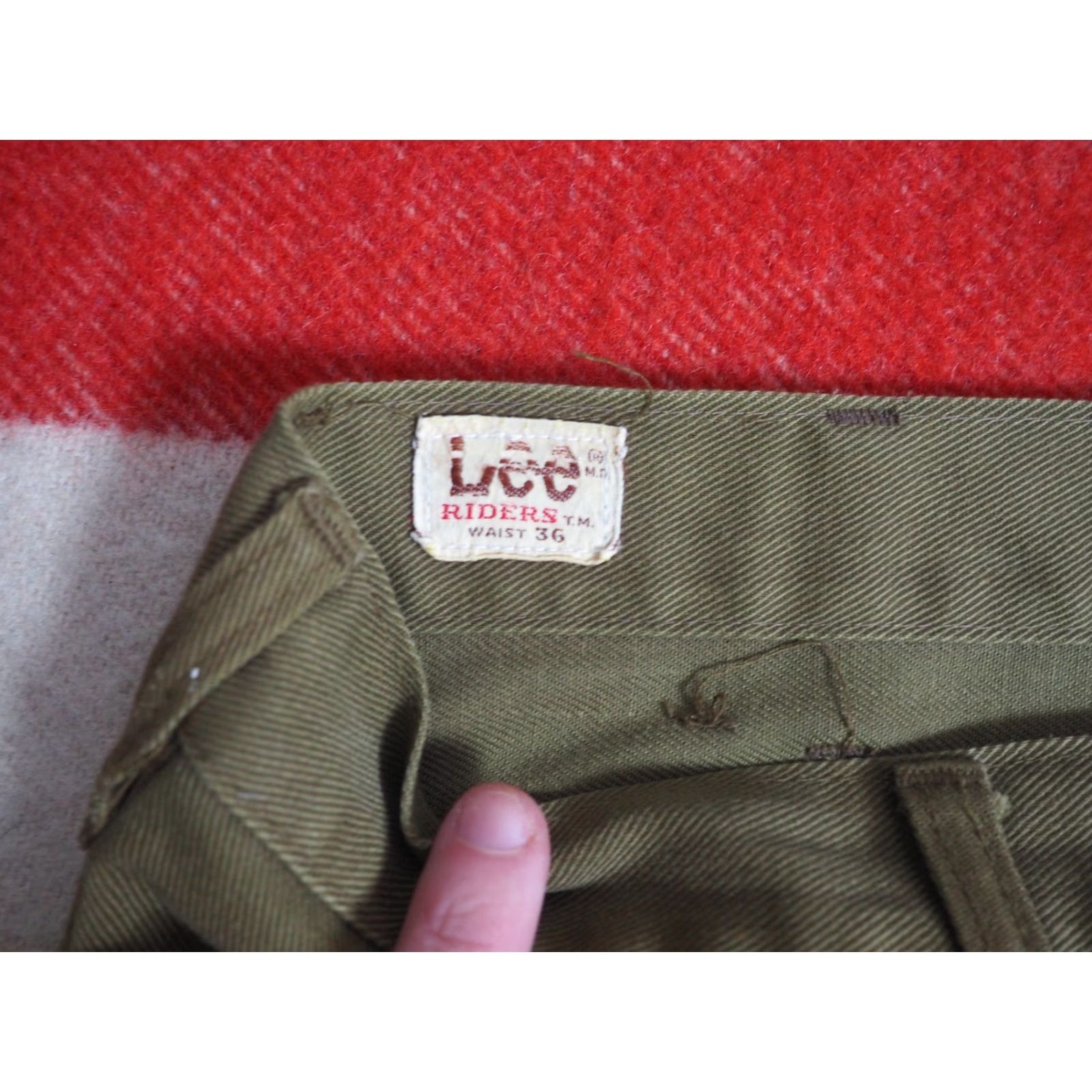 Lee **VTG 60s Lee Riders Serge Brown Twill USA Made Faded Mens Work Pants** User: VTG 60s Lee Riders Serge Brown Twill USA Made Faded Mens Work Pants Size US 36 / EU 52 - 5 Thumbnail