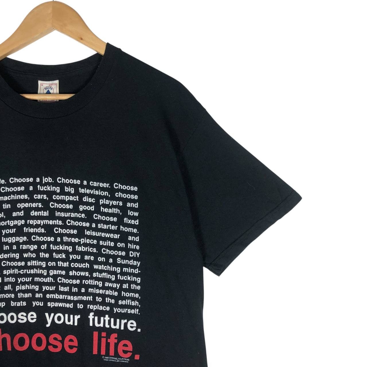 Vintage Vintage 90's Trainspotting " choose life" T-Shirt Size US M / EU 48-50 / 2 - 4 Thumbnail
