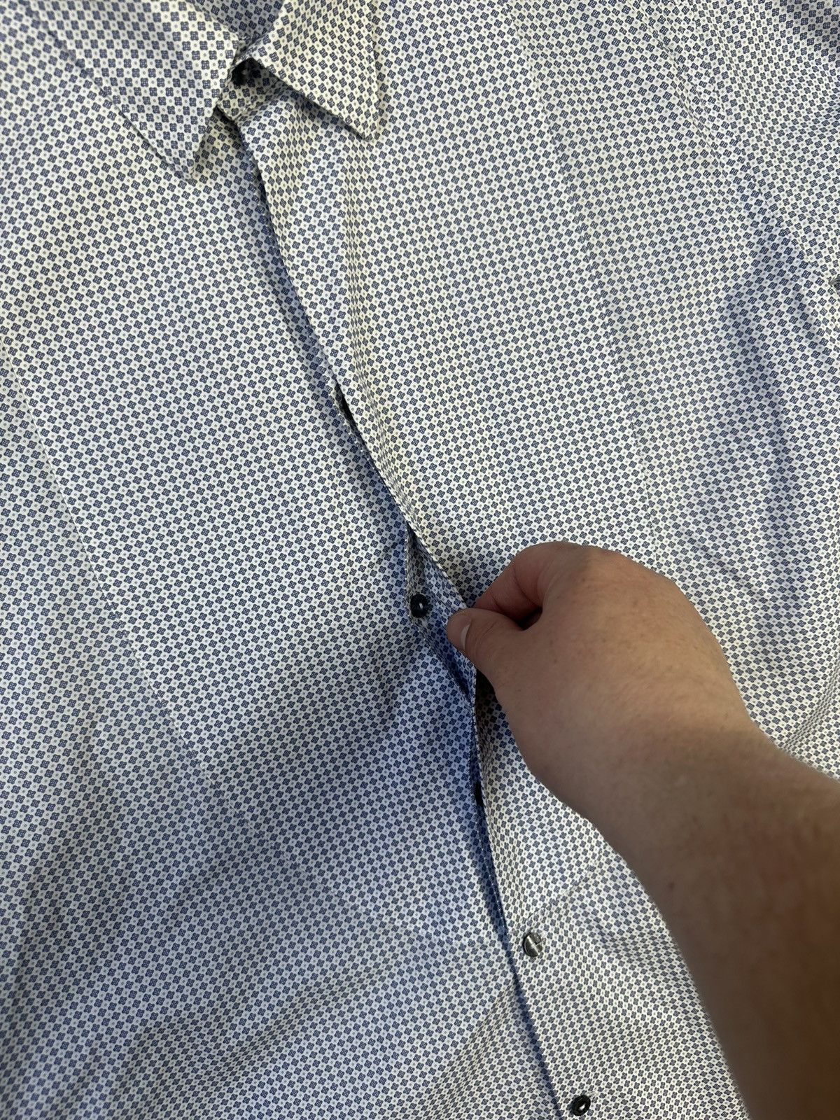 Dolce & Gabbana Dolce & Gabbana Gold White/Blue Shirts Button Up Size US L / EU 52-54 / 3 - 5 Thumbnail