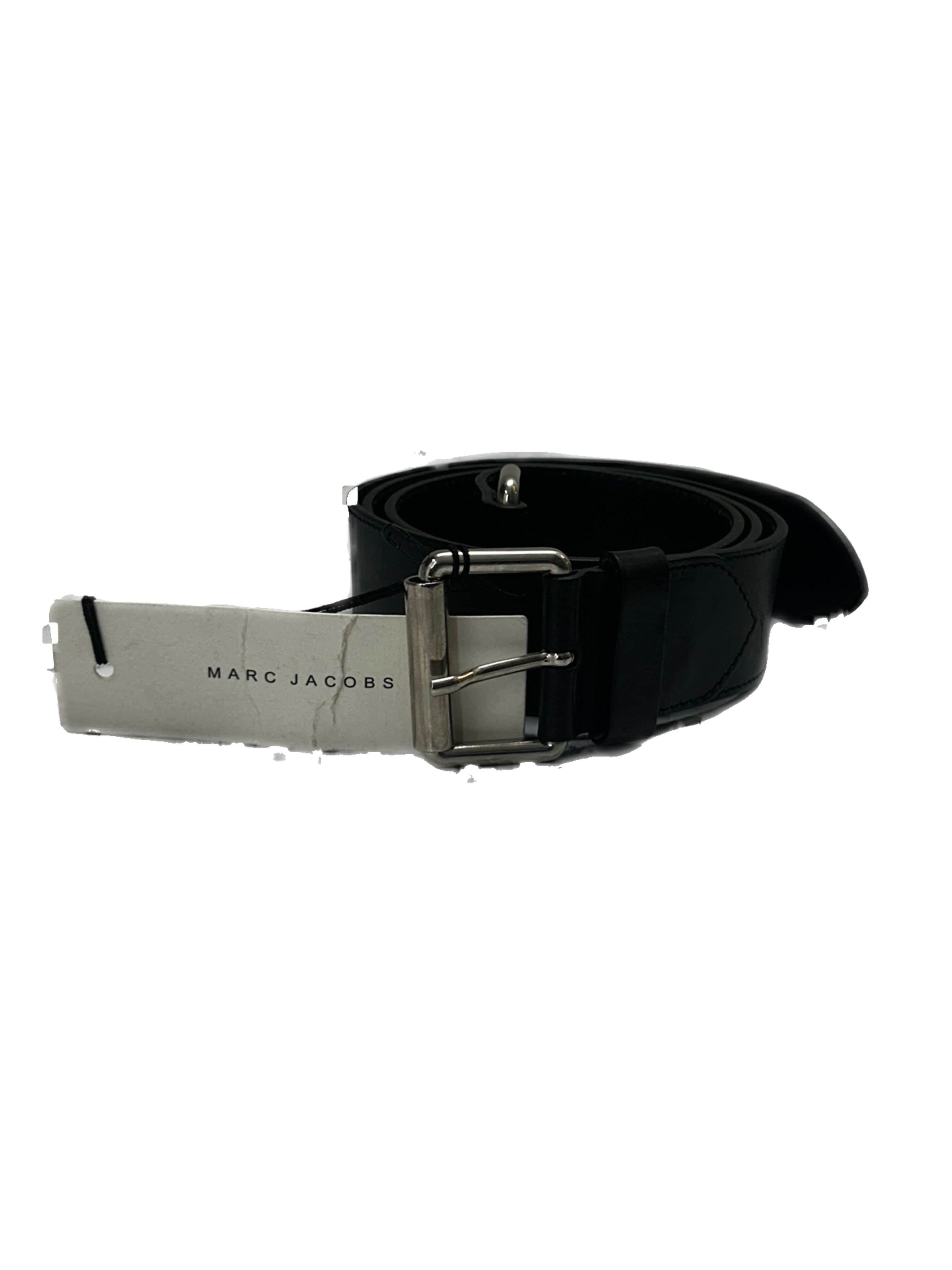 Marc Jacobs Marc Jacobs Black Leather Belt Size 36 - 2 Thumbnail