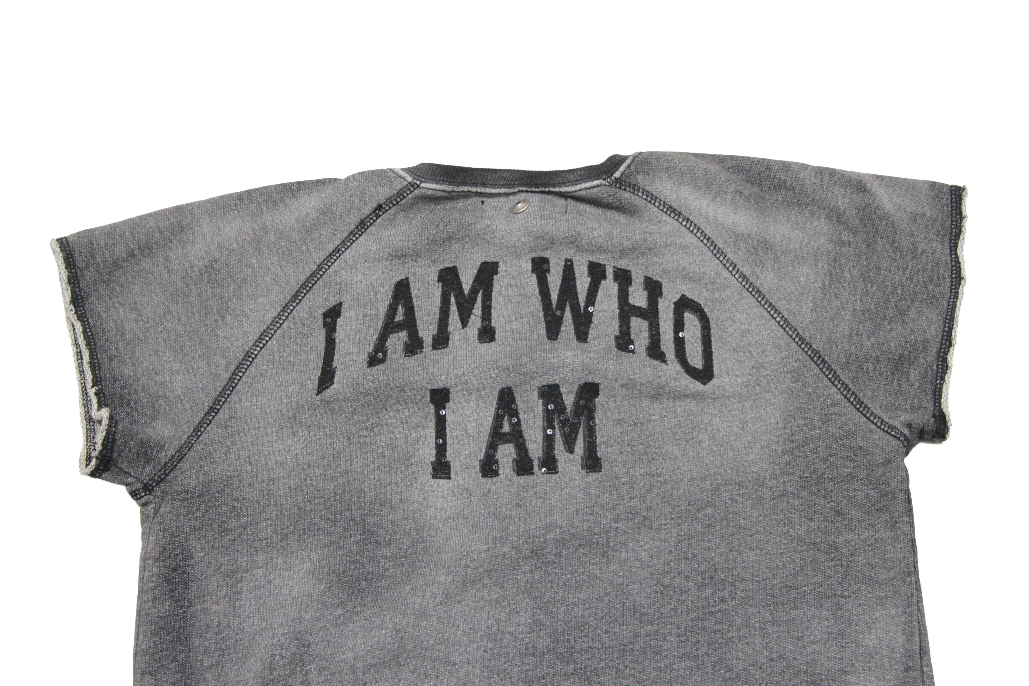 Diesel Y2K "I Am Who I Am" Washed Shortsleeve Sweatshirt Size S / US 4 / IT 40 - 3 Thumbnail