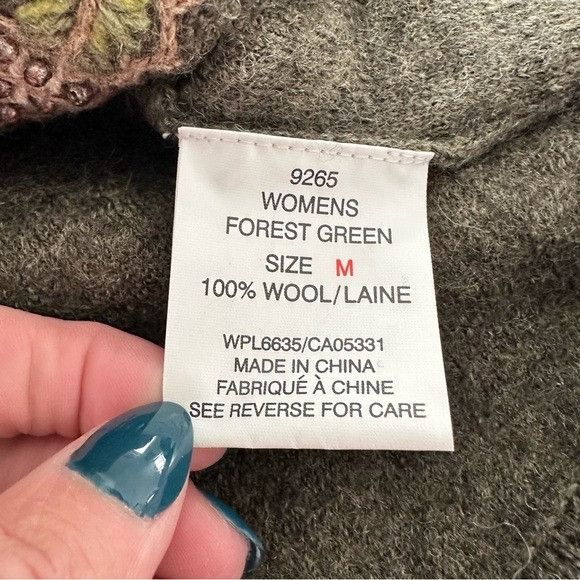 Woolrich Woolen Mills Vintage Woolrich 100% Wool Olive Pine Cone Embroidered Women Size M / US 6-8 / IT 42-44 - 8 Thumbnail